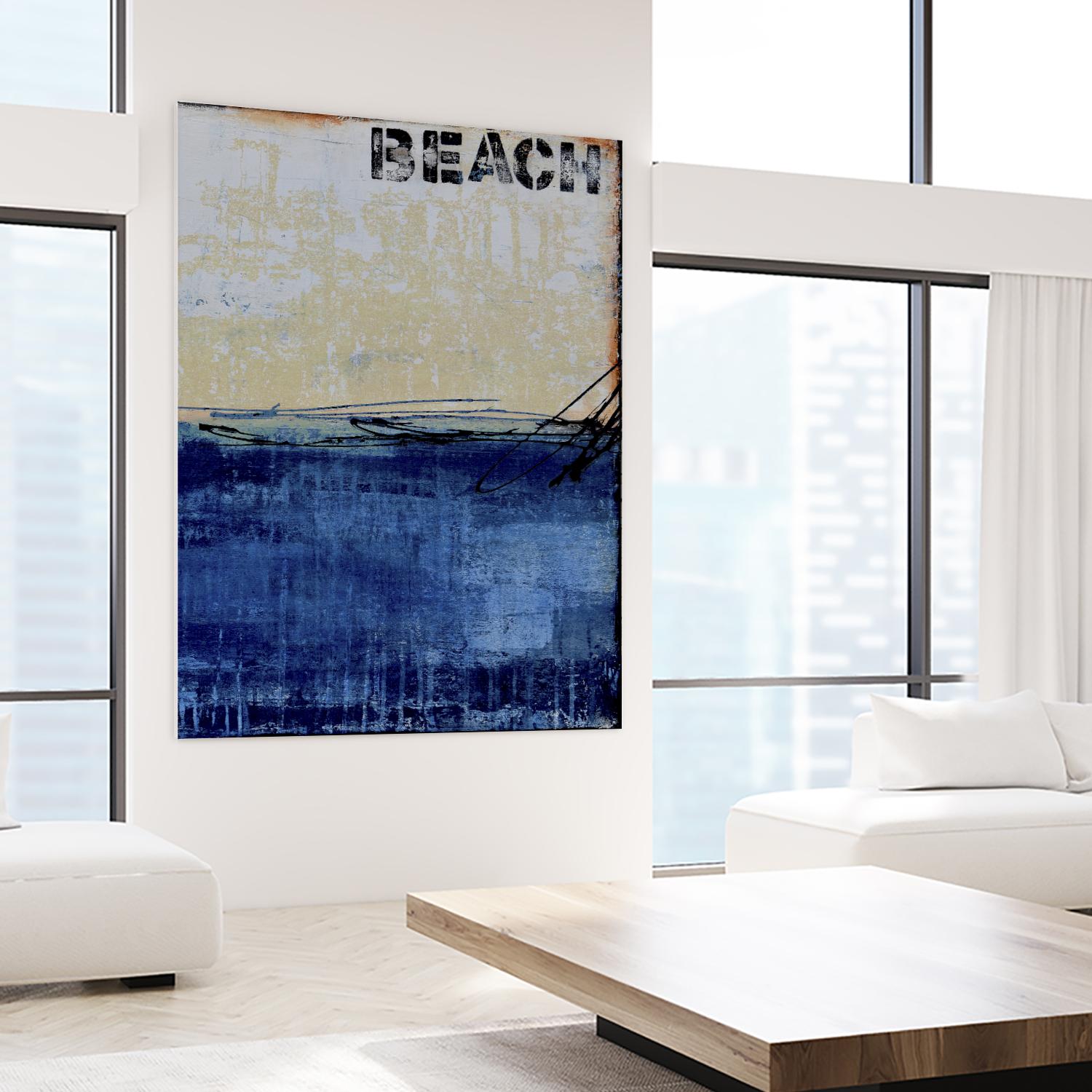 Beach 45 II by Erin Ashley on GIANT ART - blue abstract