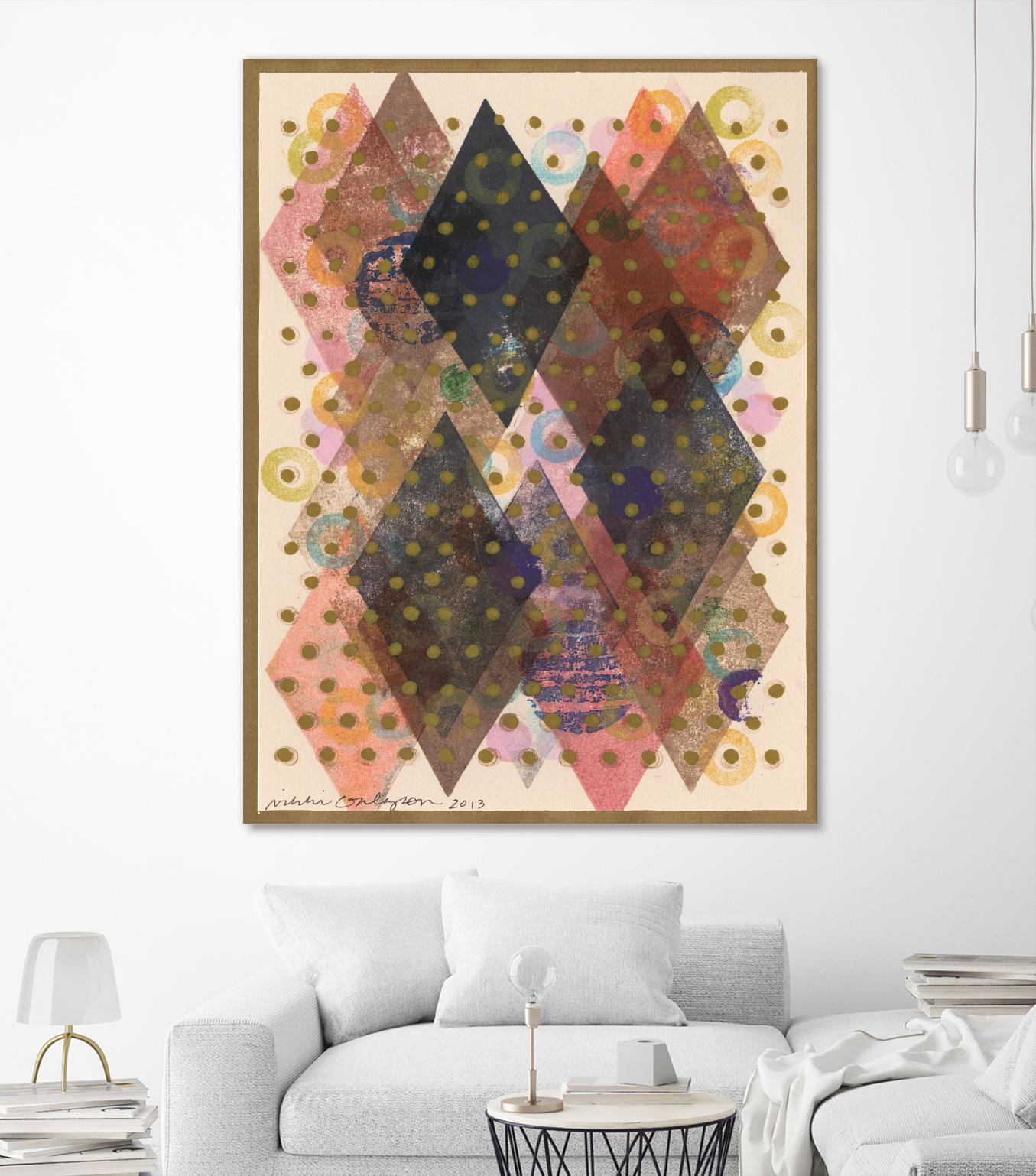 Inked Triangles I by Nikki Galapon on GIANT ART - brown abstract