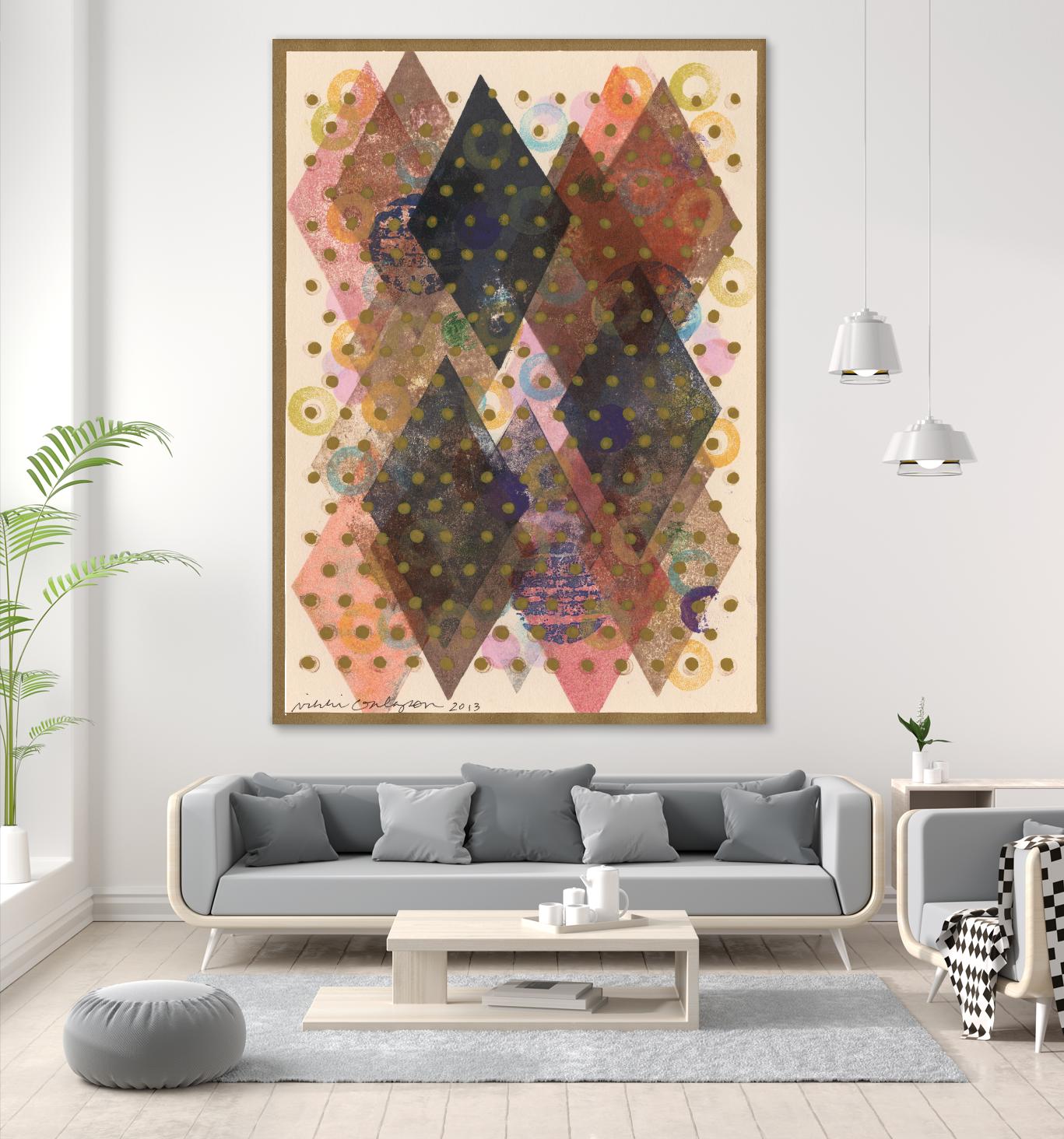 Inked Triangles I by Nikki Galapon on GIANT ART - brown abstract