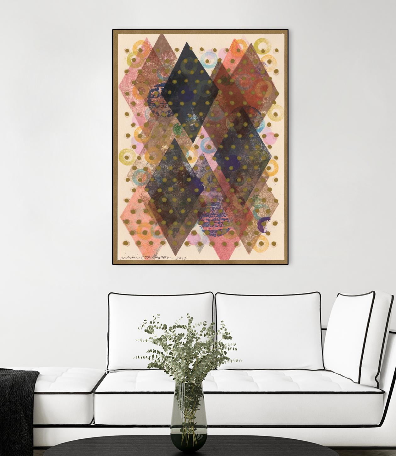 Inked Triangles I by Nikki Galapon on GIANT ART - brown abstract