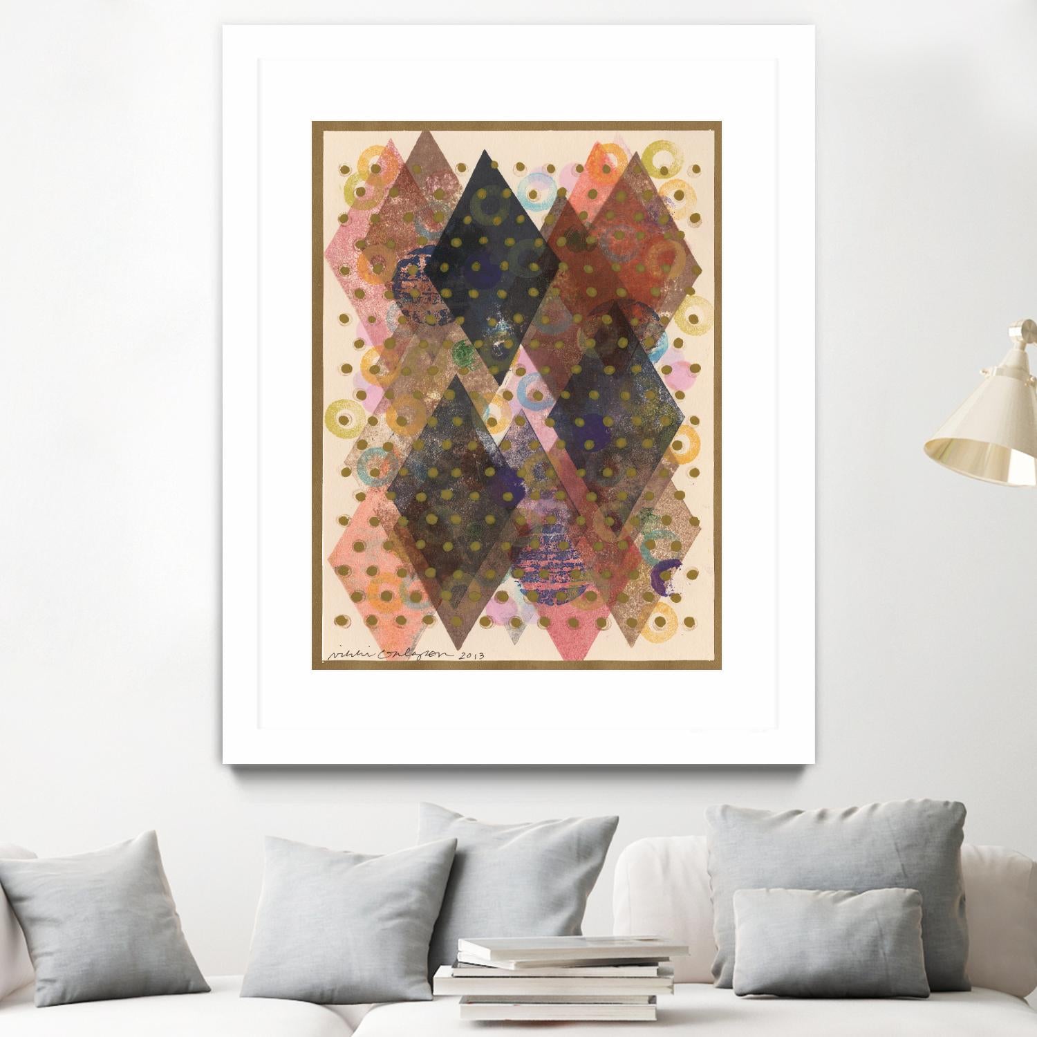 Inked Triangles I by Nikki Galapon on GIANT ART - brown abstract