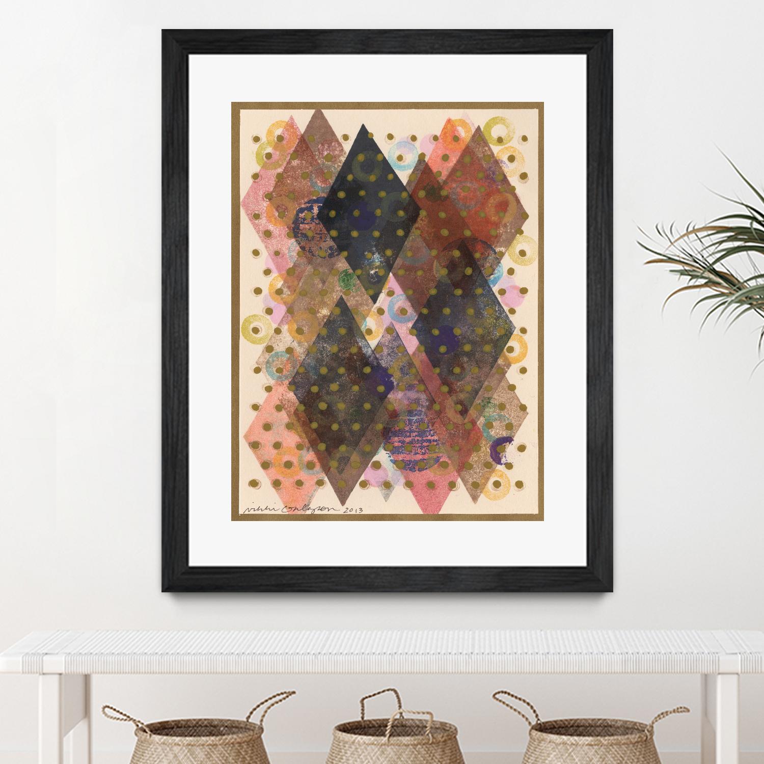 Inked Triangles I by Nikki Galapon on GIANT ART - brown abstract