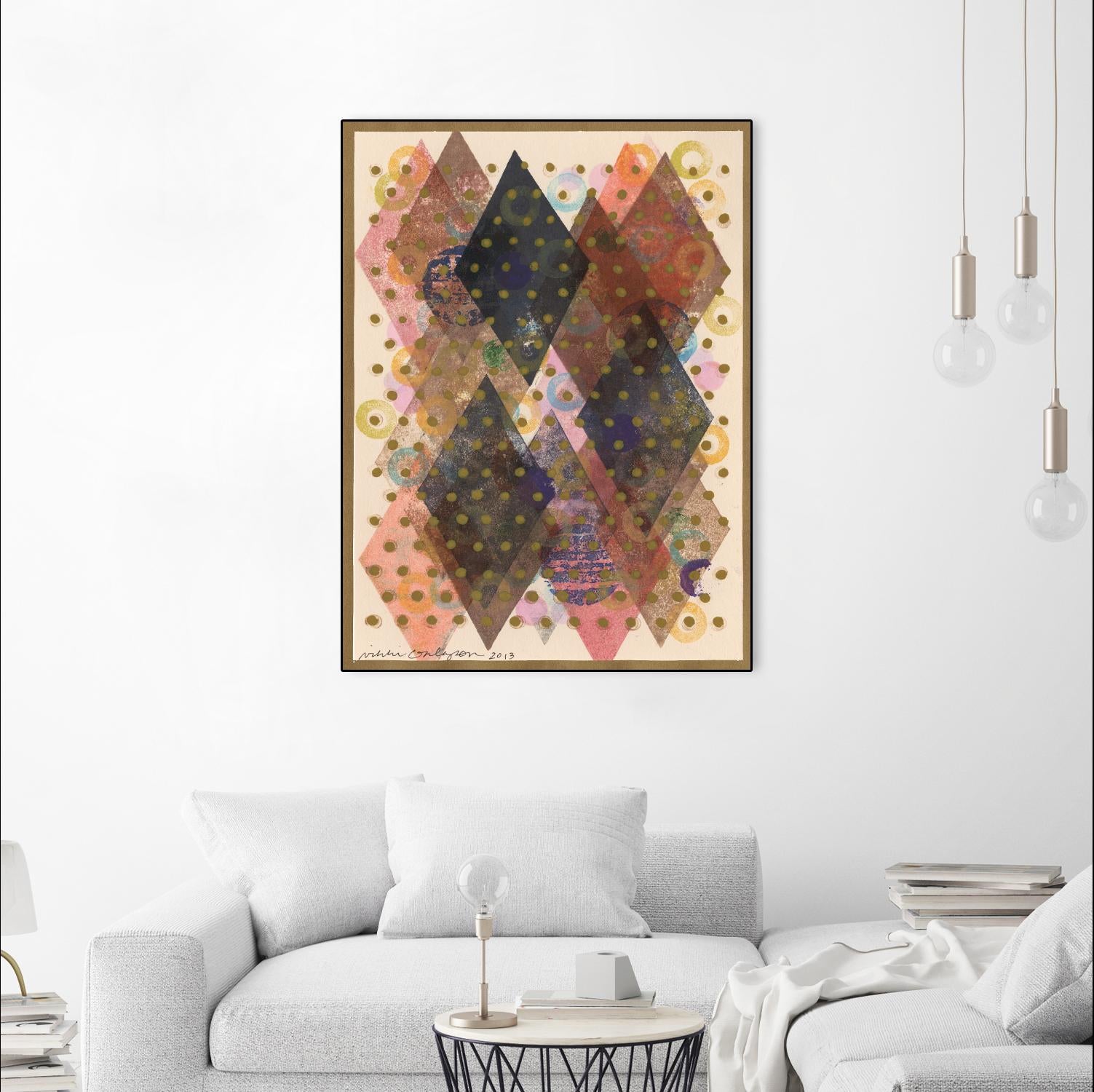 Inked Triangles I by Nikki Galapon on GIANT ART - brown abstract