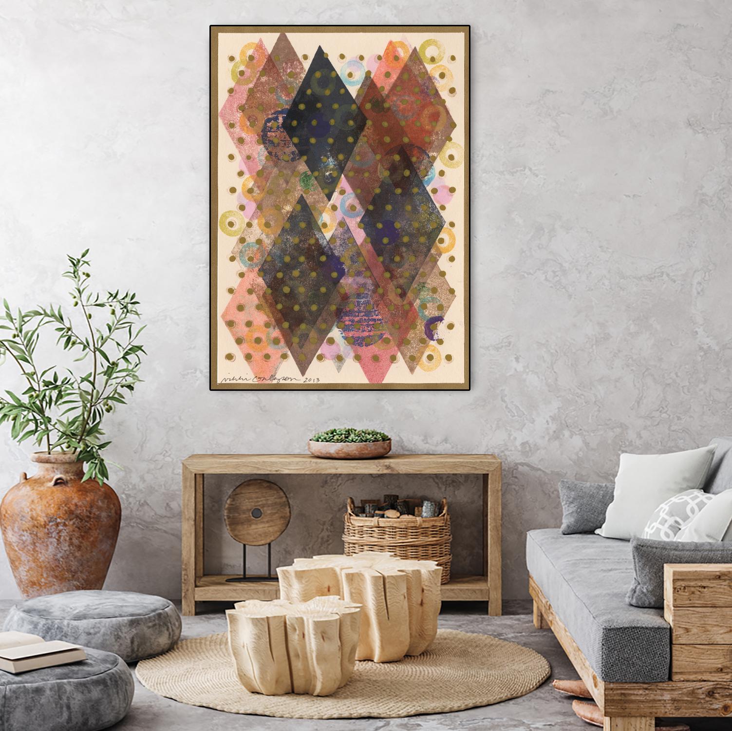 Inked Triangles I by Nikki Galapon on GIANT ART - brown abstract