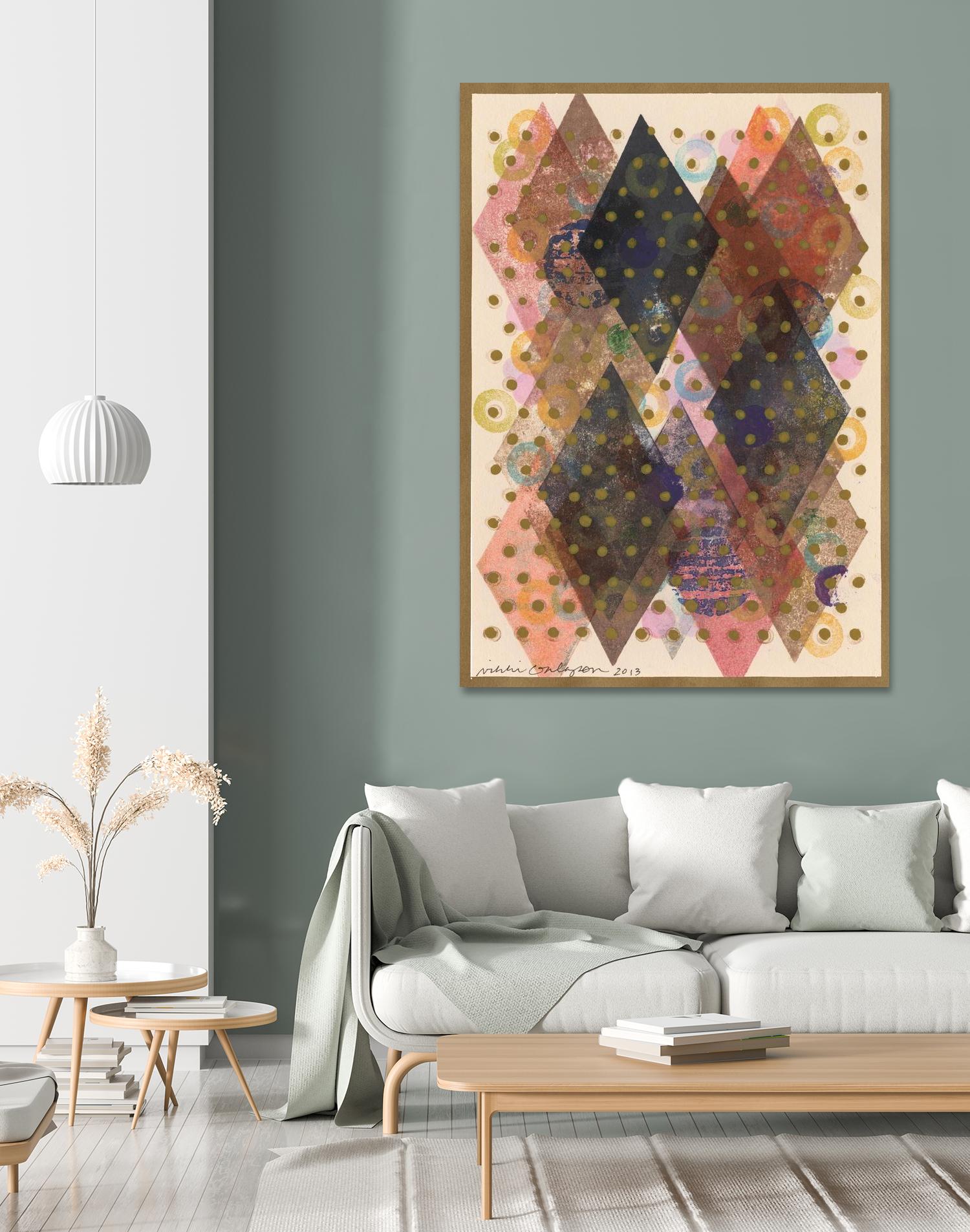 Inked Triangles I by Nikki Galapon on GIANT ART - brown abstract