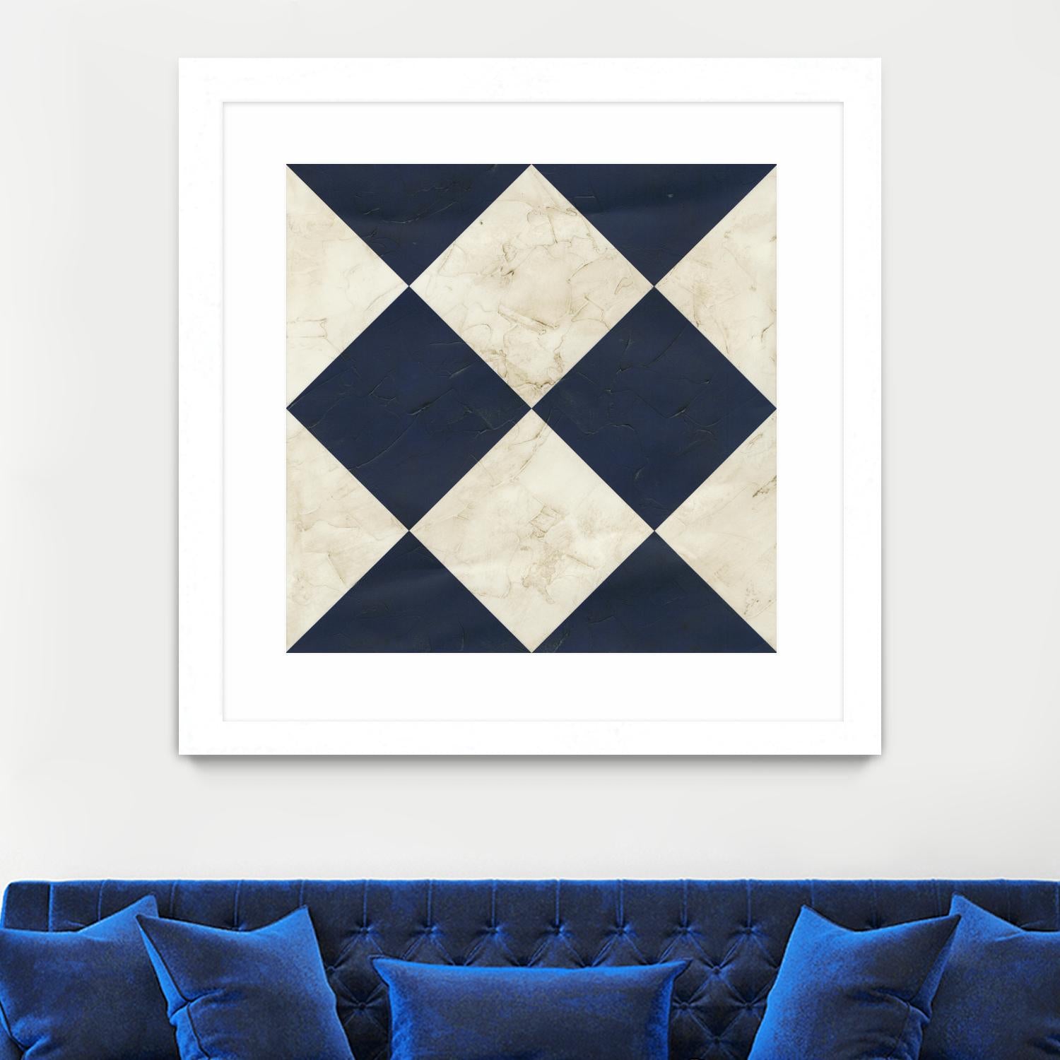 Seaside Signals I by June Erica Vess on GIANT ART - blue abstract