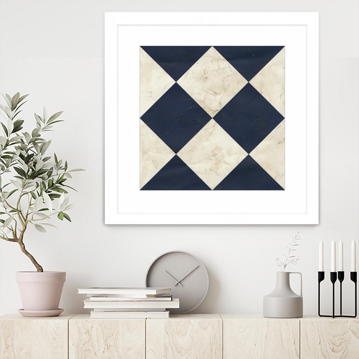 Seaside Signals I by June Erica Vess on GIANT ART - blue abstract