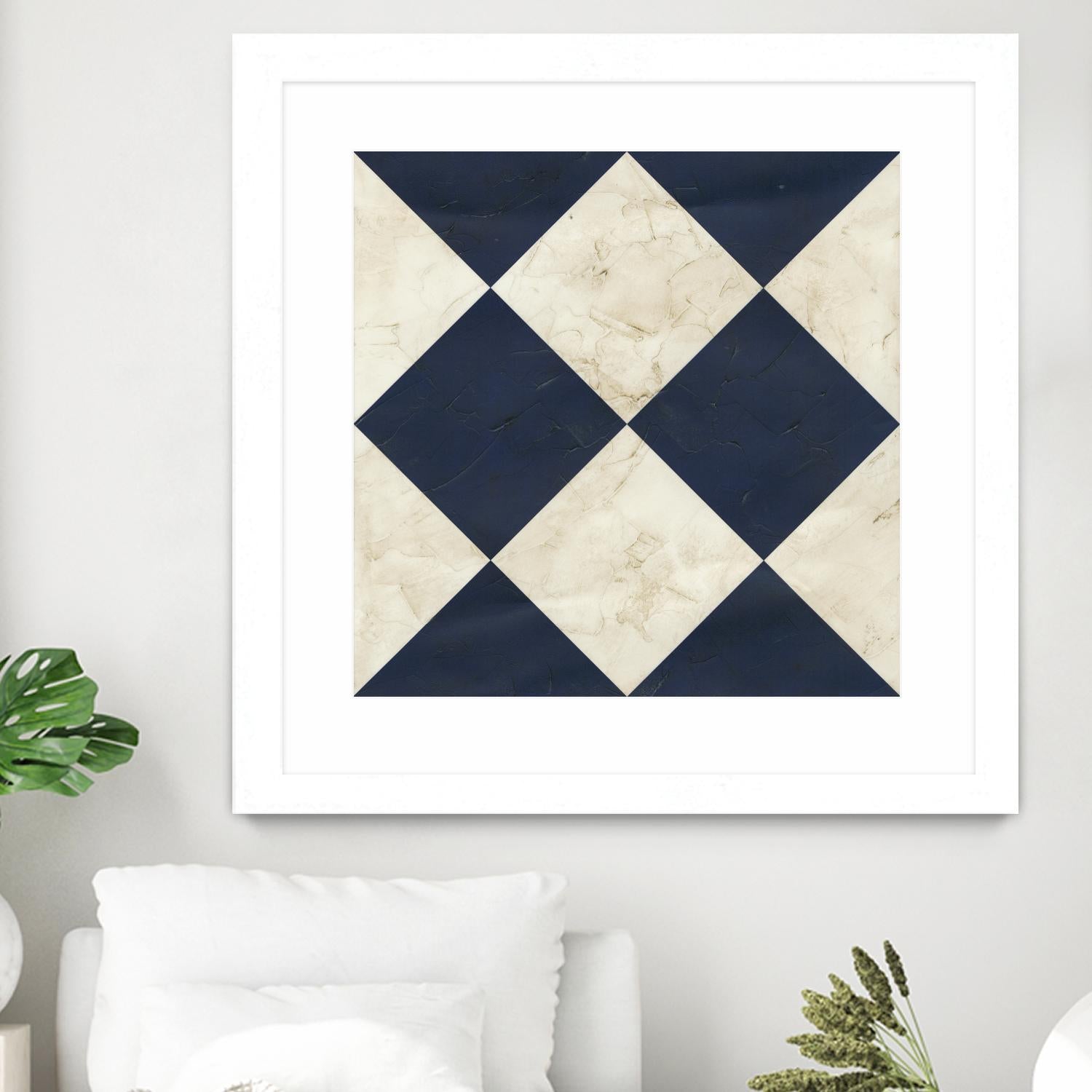 Seaside Signals I by June Erica Vess on GIANT ART - blue abstract