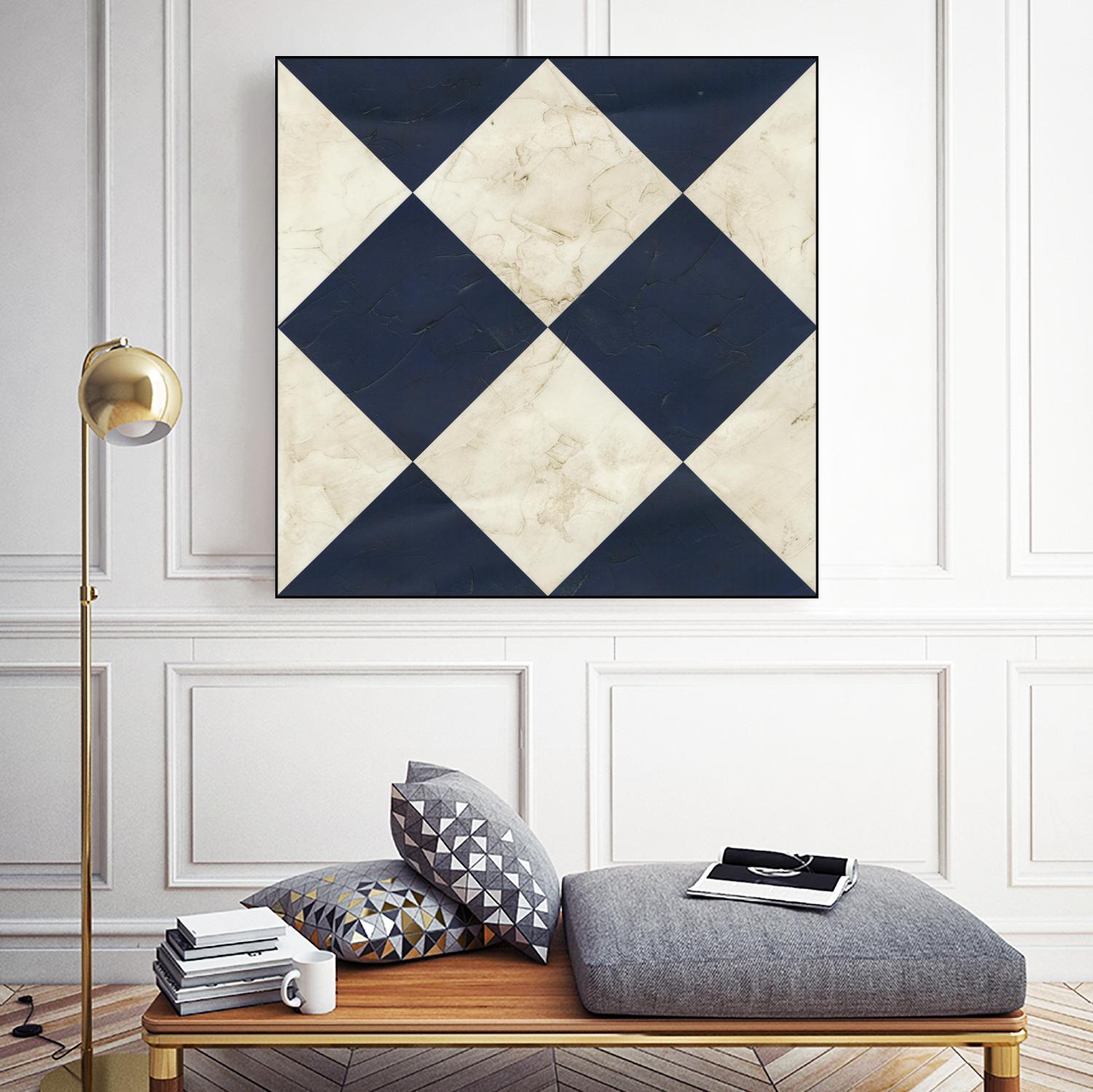 Seaside Signals I by June Erica Vess on GIANT ART - blue abstract