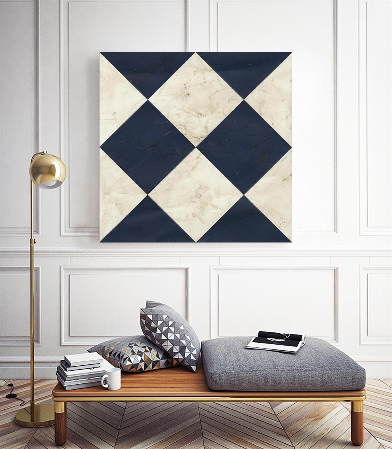 Seaside Signals I by June Erica Vess on GIANT ART - blue abstract