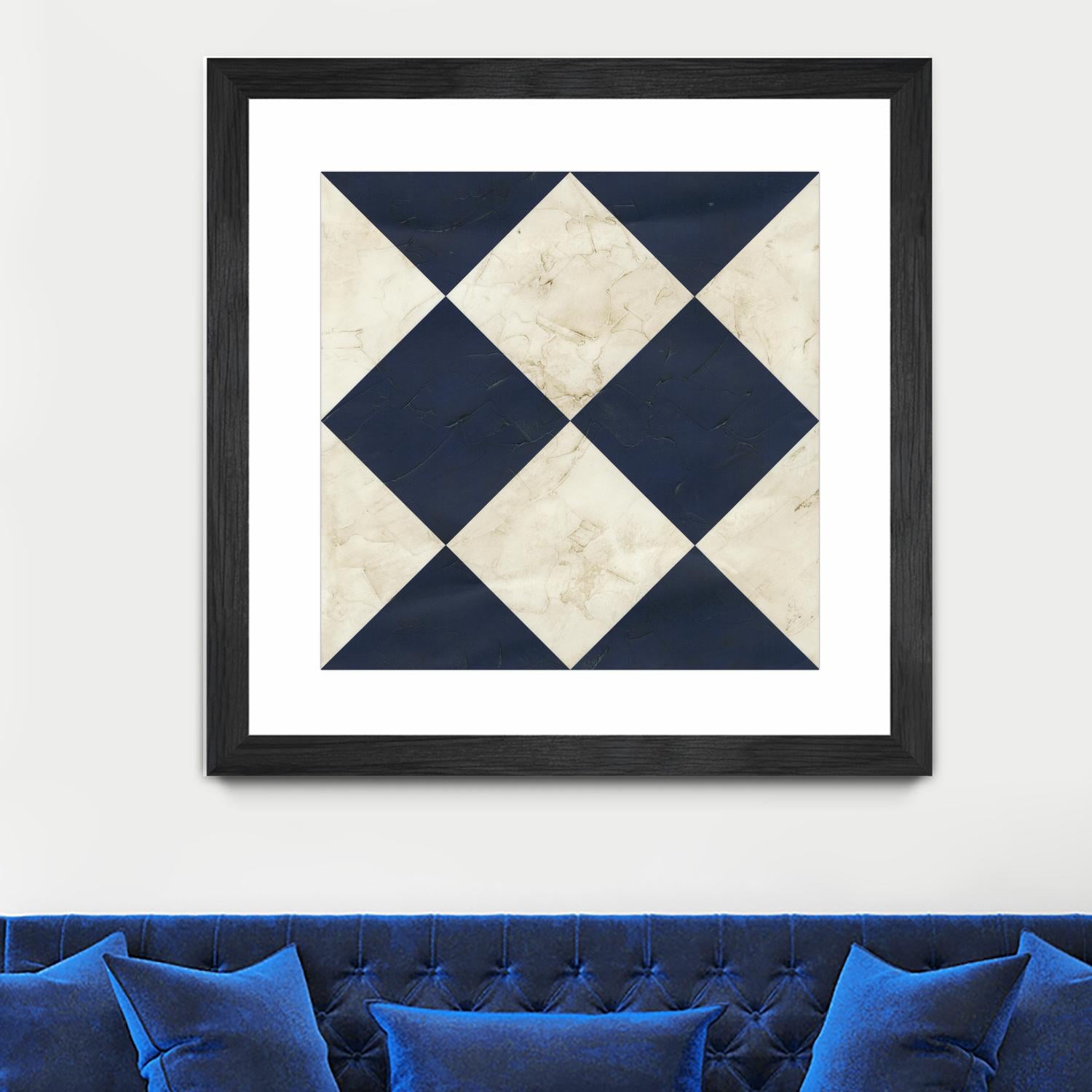 Seaside Signals I by June Erica Vess on GIANT ART - blue abstract