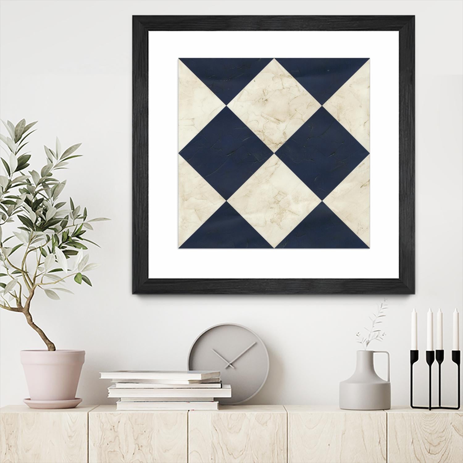 Seaside Signals I by June Erica Vess on GIANT ART - blue abstract