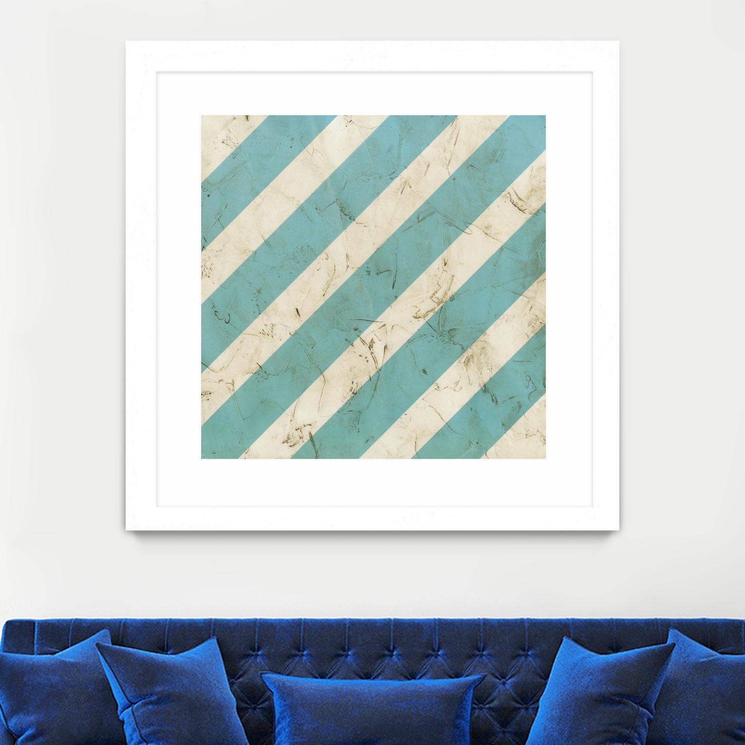 Seaside Signals V by June Erica Vess on GIANT ART - blue abstract