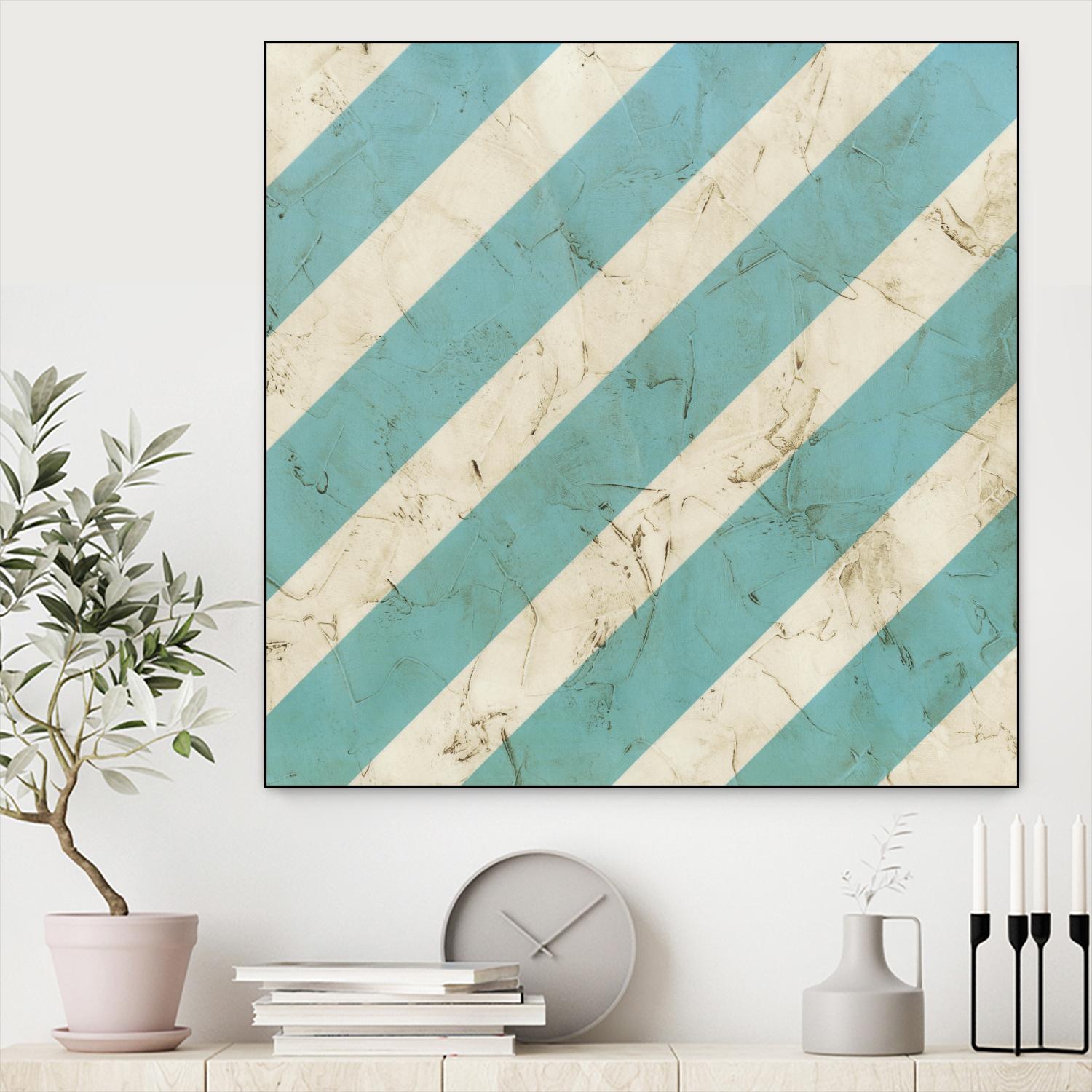 Seaside Signals V by June Erica Vess on GIANT ART - blue abstract