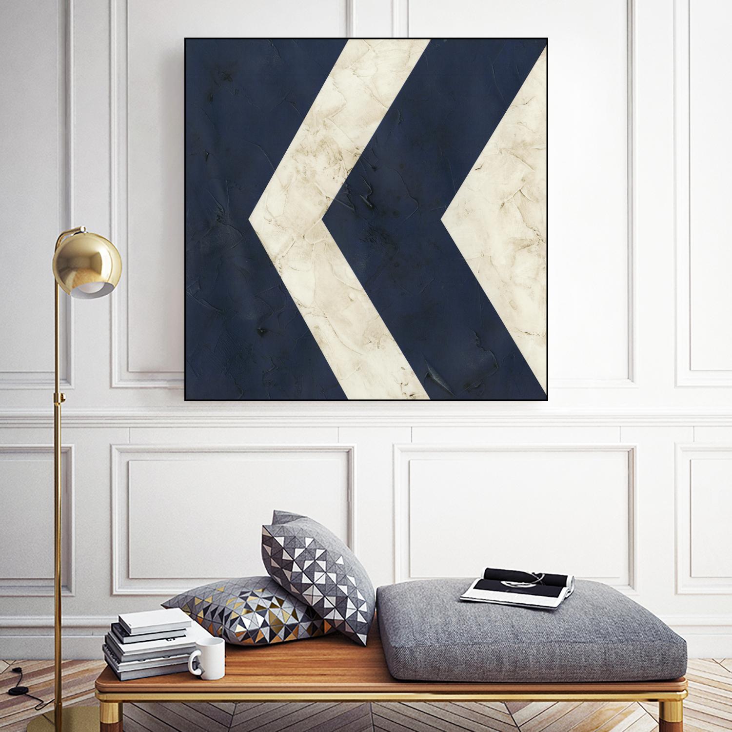 Seaside Signals VI by June Erica Vess on GIANT ART - blue abstract