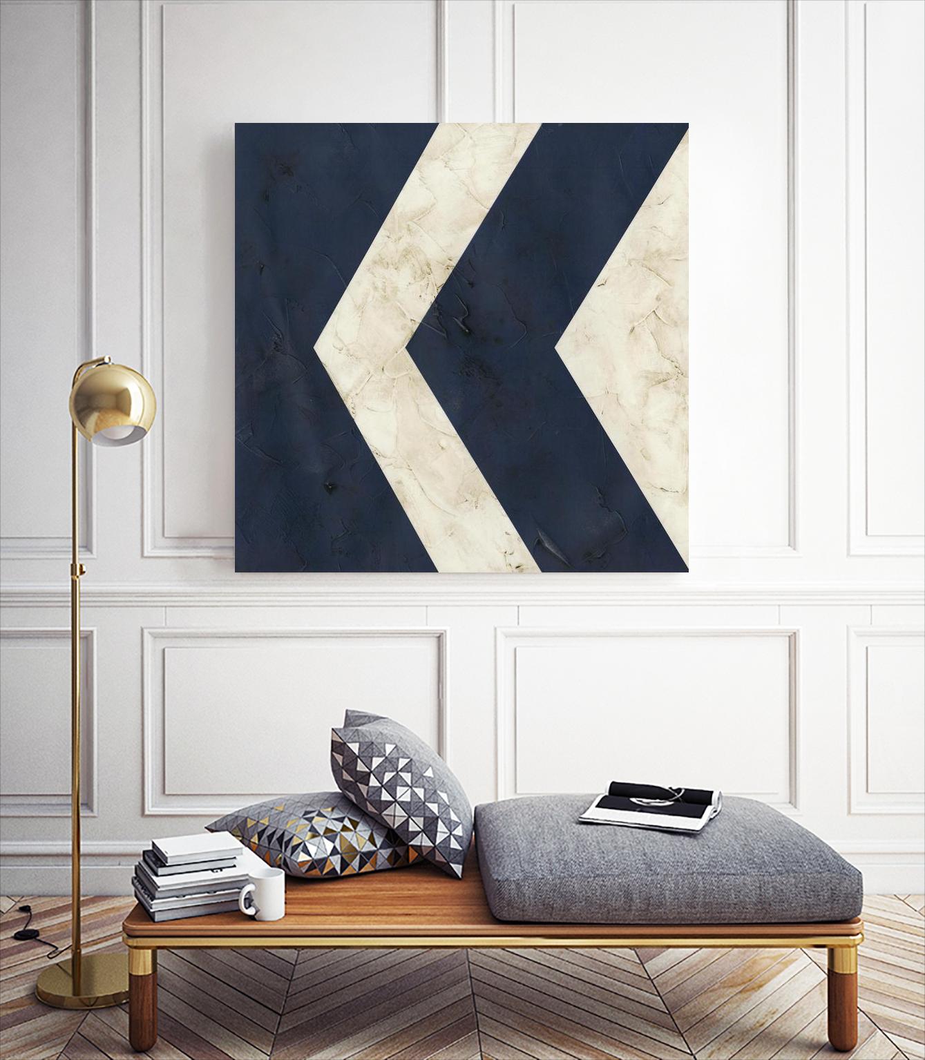 Seaside Signals VI by June Erica Vess on GIANT ART - blue abstract