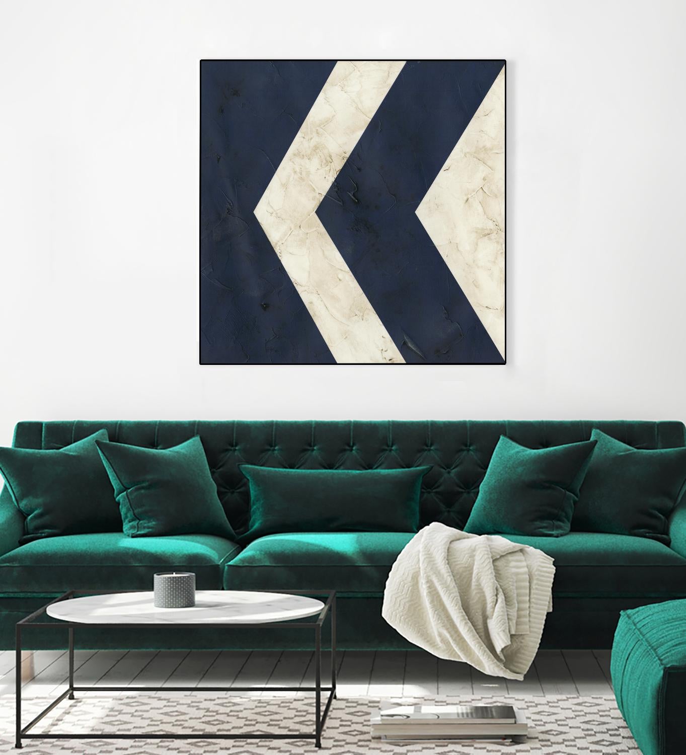 Seaside Signals VI by June Erica Vess on GIANT ART - blue abstract