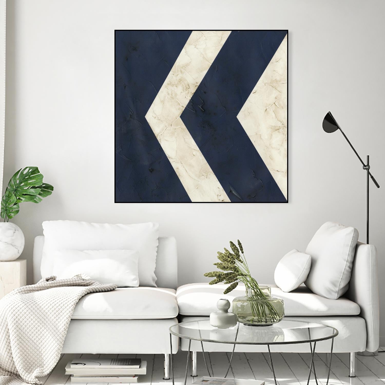 Seaside Signals VI by June Erica Vess on GIANT ART - blue abstract