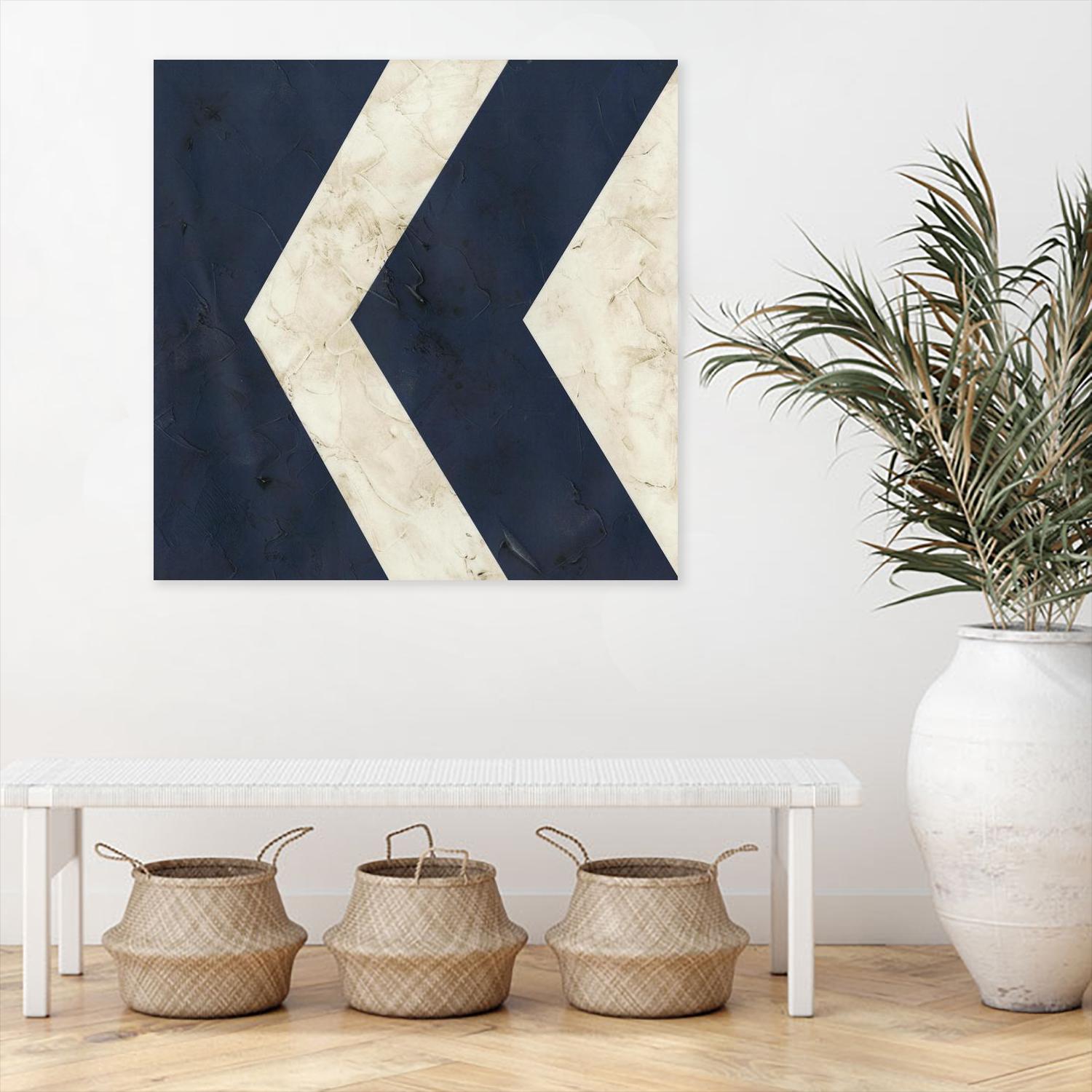 Seaside Signals VI by June Erica Vess on GIANT ART - blue abstract