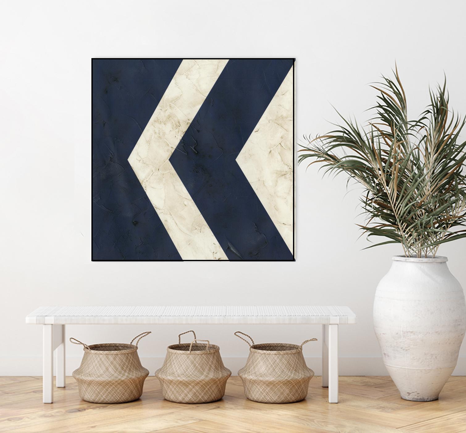 Seaside Signals VI by June Erica Vess on GIANT ART - blue abstract