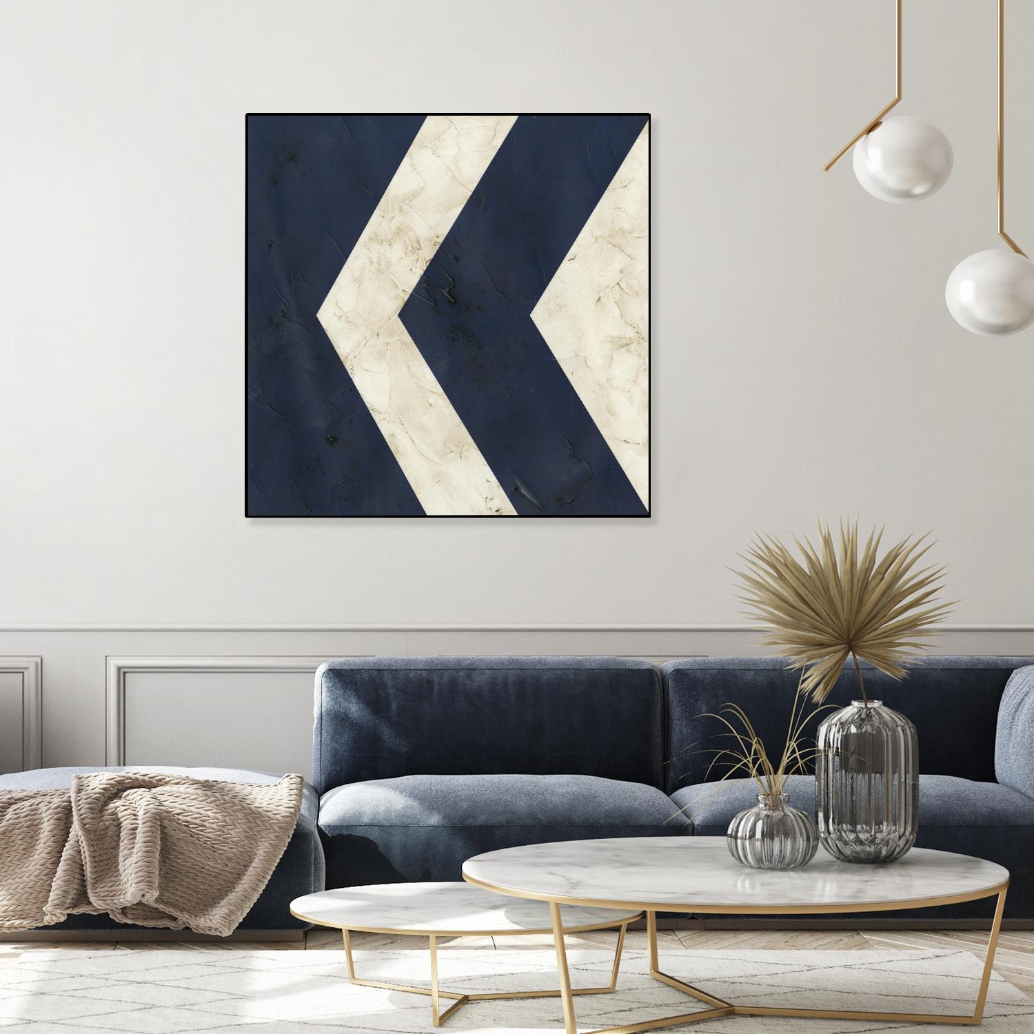 Seaside Signals VI by June Erica Vess on GIANT ART - blue abstract