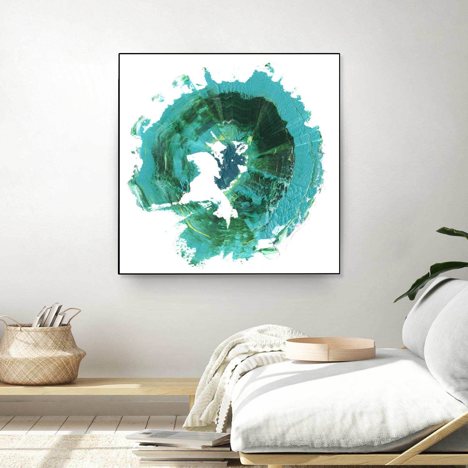Geode Abstract I by Ethan Harper on GIANT ART - green abstract