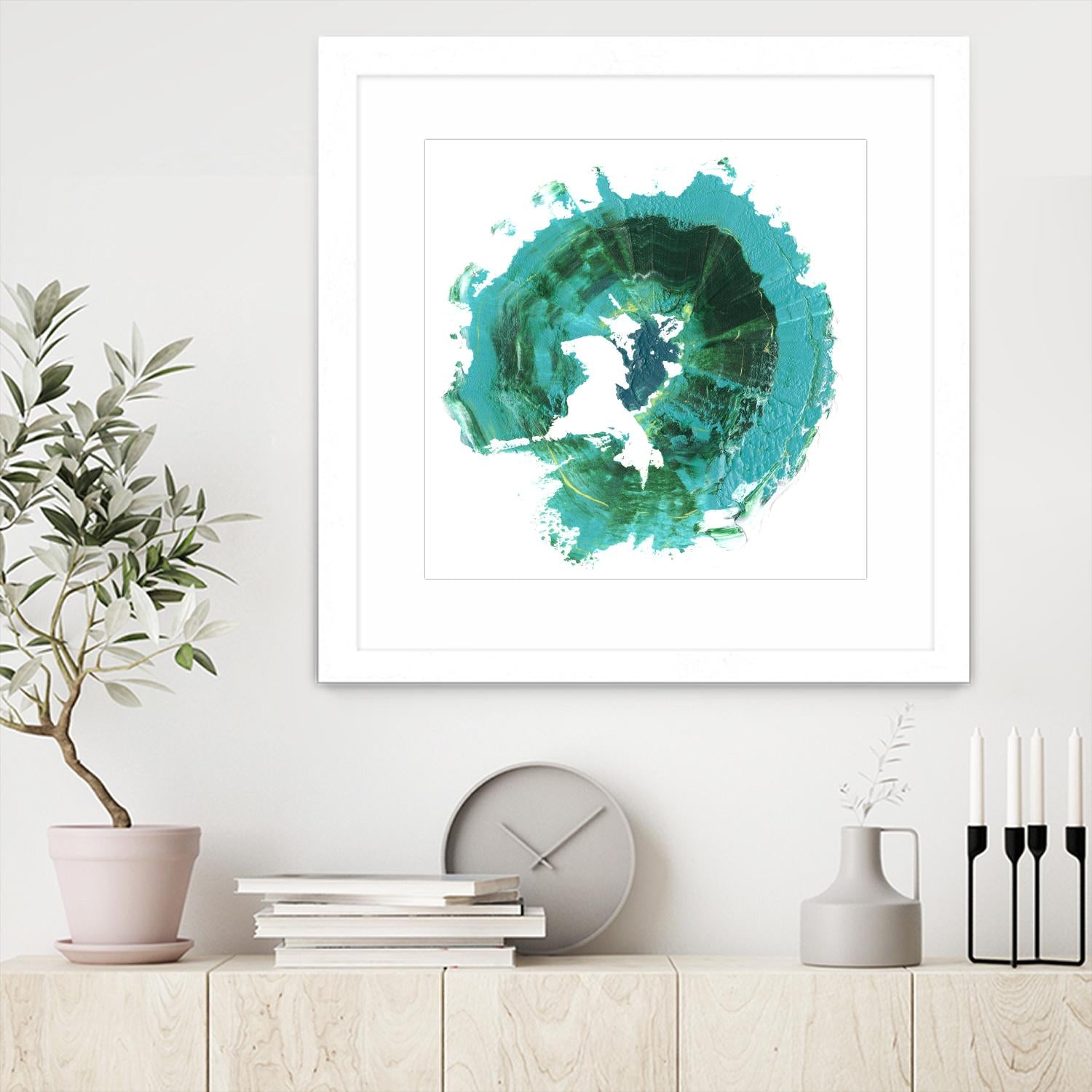 Geode Abstract I by Ethan Harper on GIANT ART - green abstract