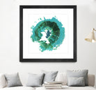 Geode Abstract I by Ethan Harper on GIANT ART - green abstract