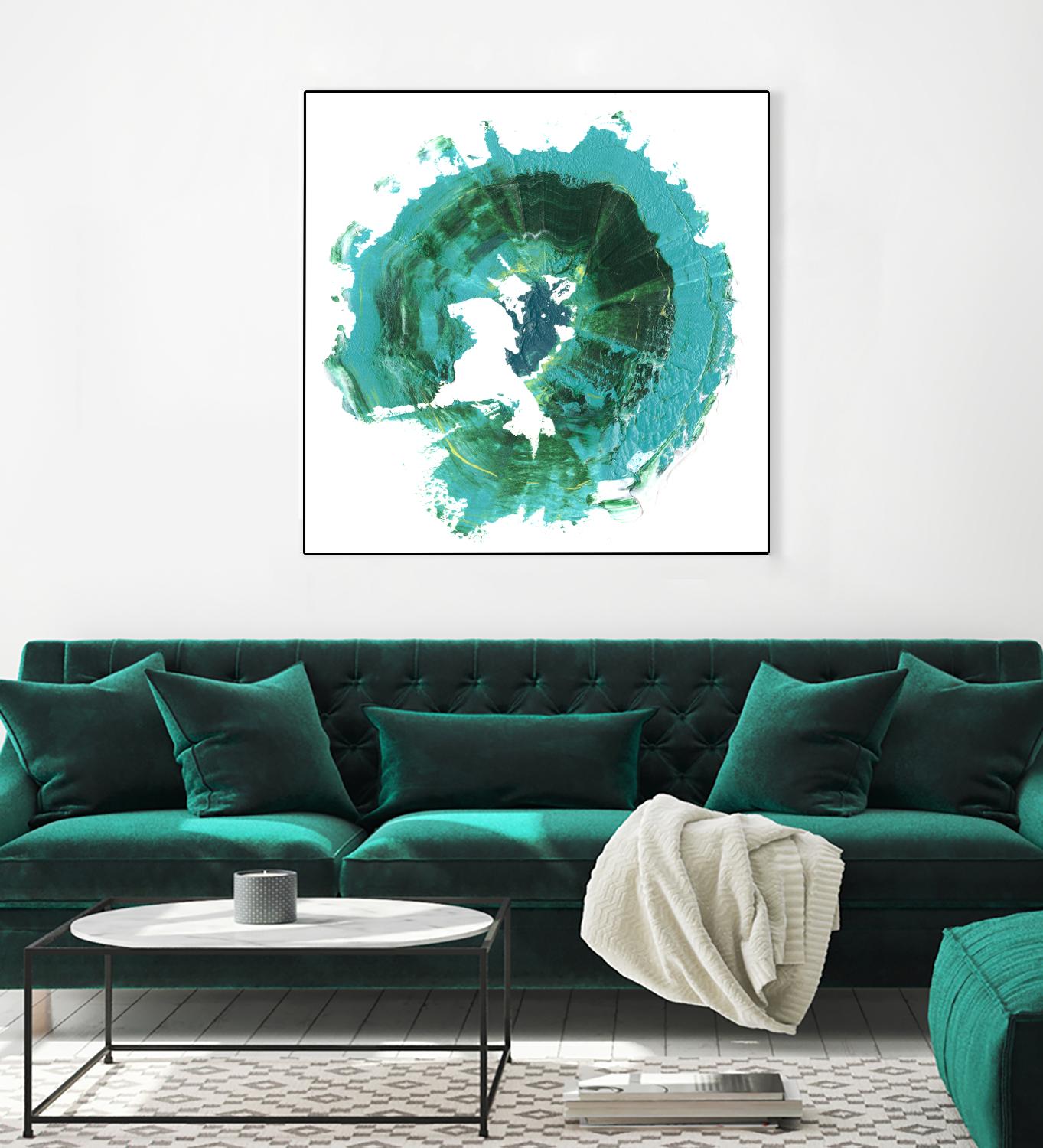 Geode Abstract I by Ethan Harper on GIANT ART - green abstract