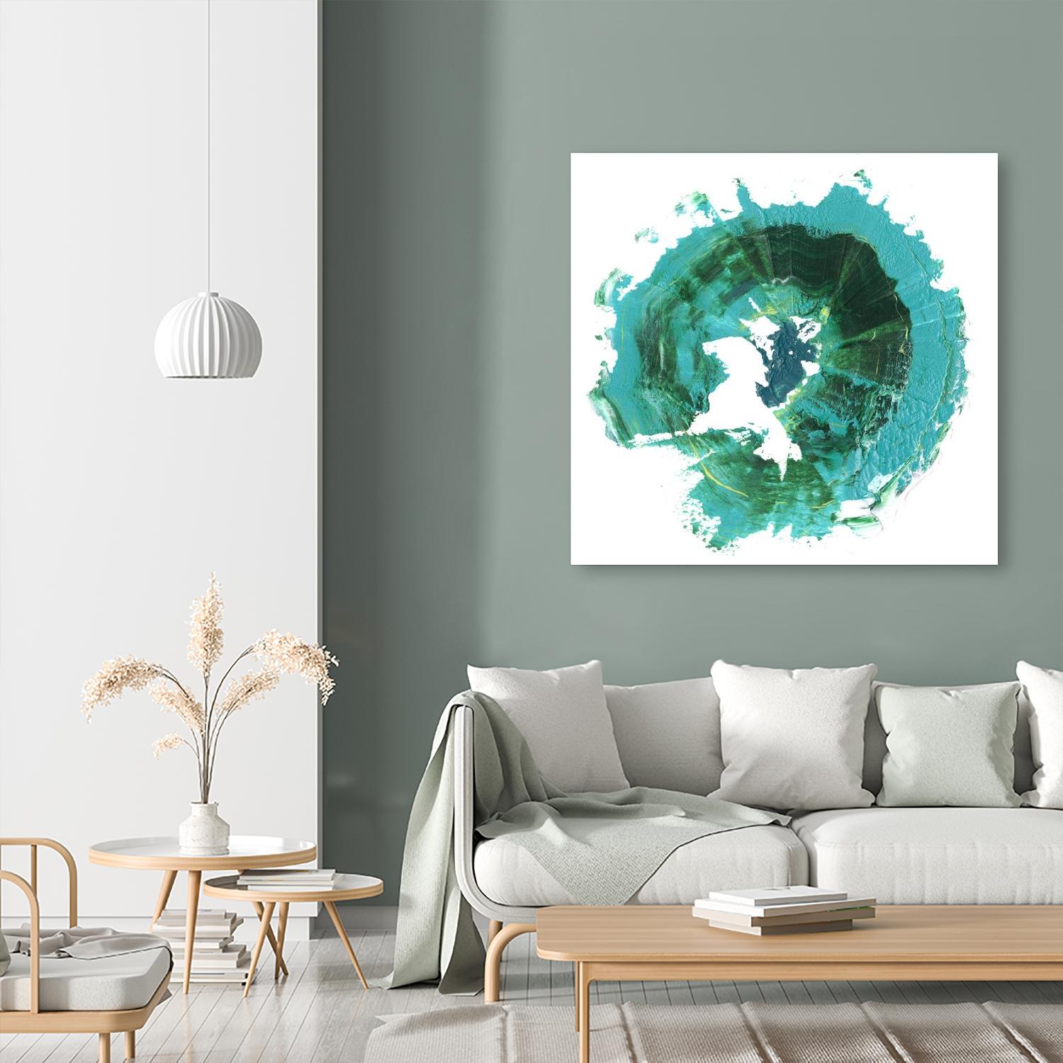 Geode Abstract I by Ethan Harper on GIANT ART - green abstract