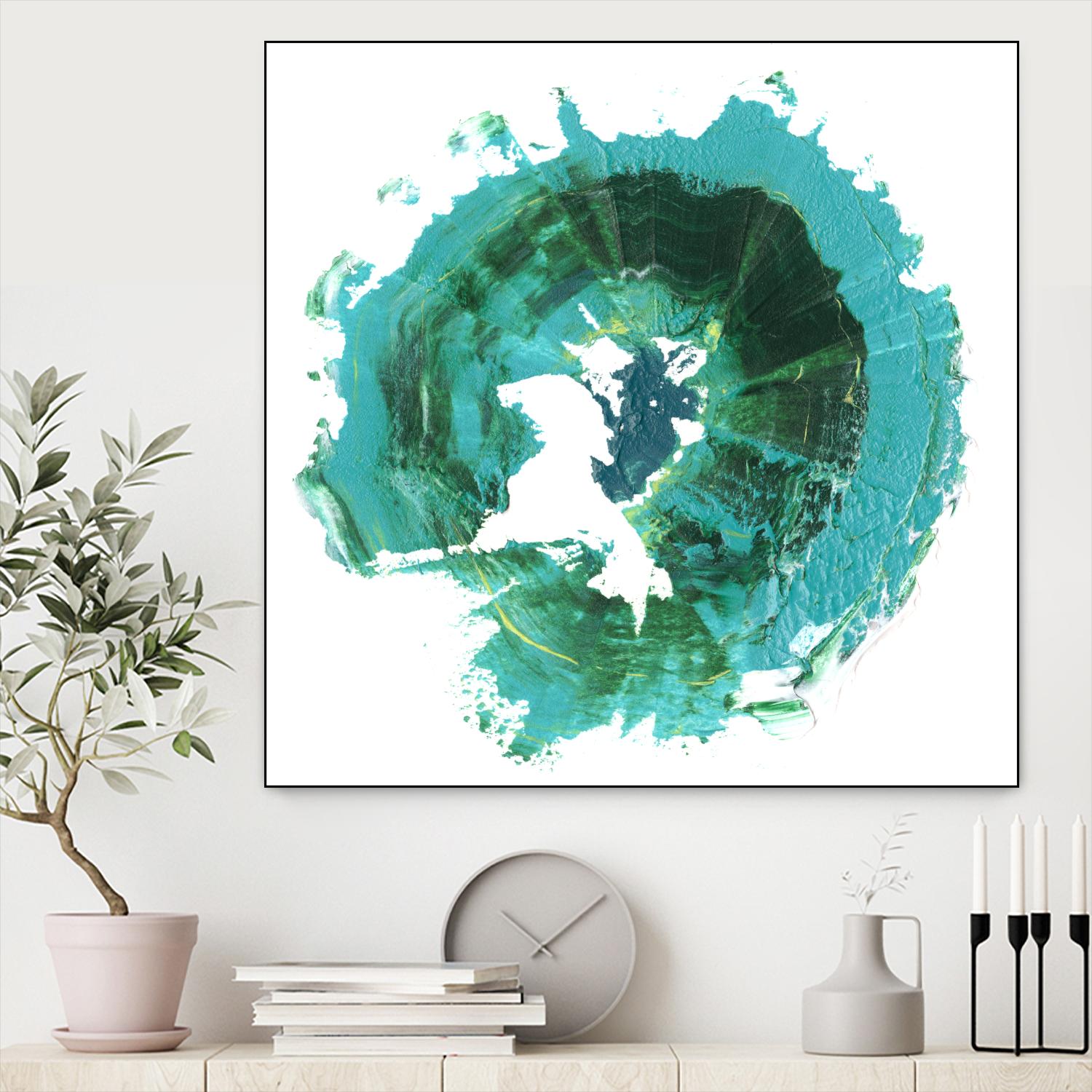 Geode Abstract I by Ethan Harper on GIANT ART - green abstract