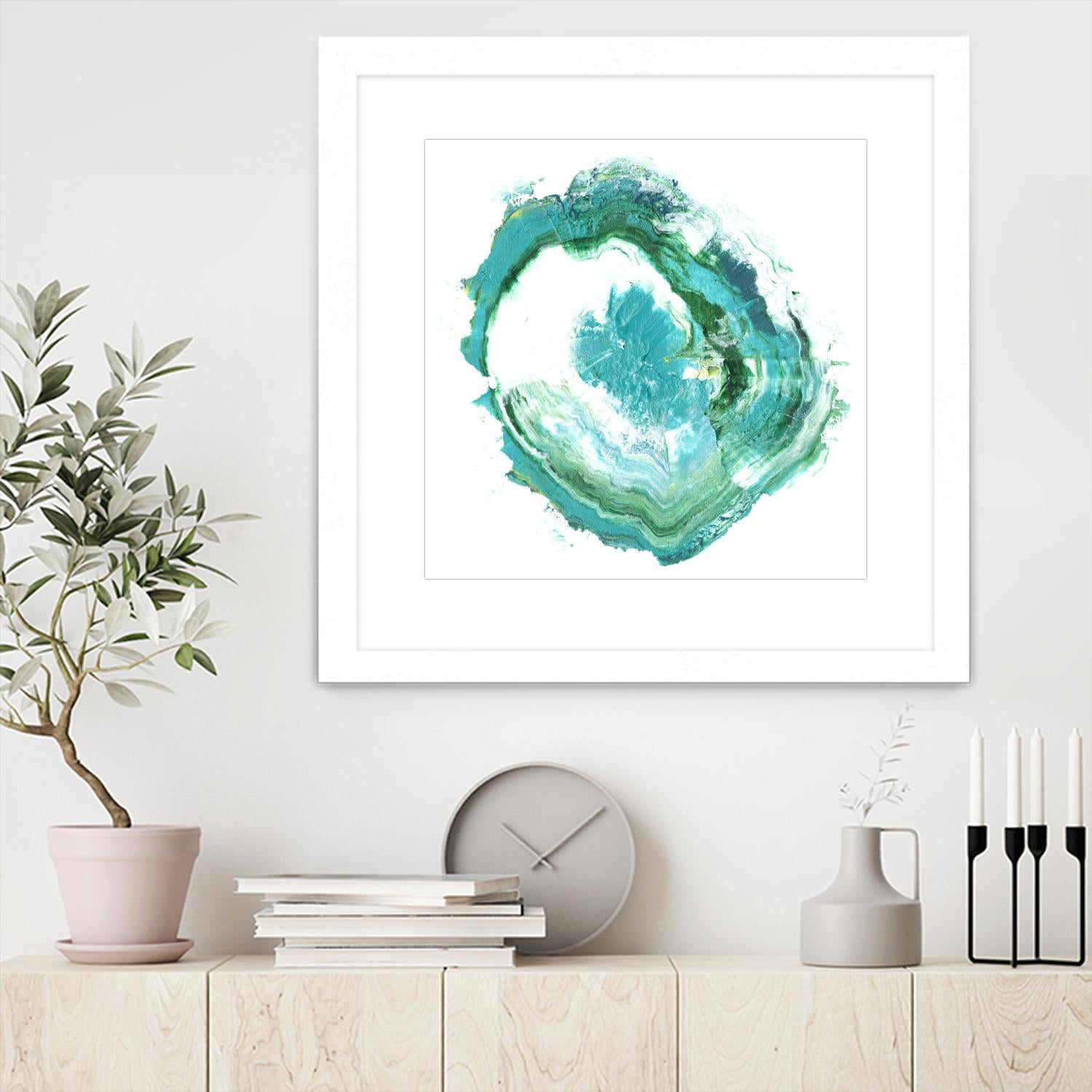 Geode Abstract II by Ethan Harper on GIANT ART - green abstract