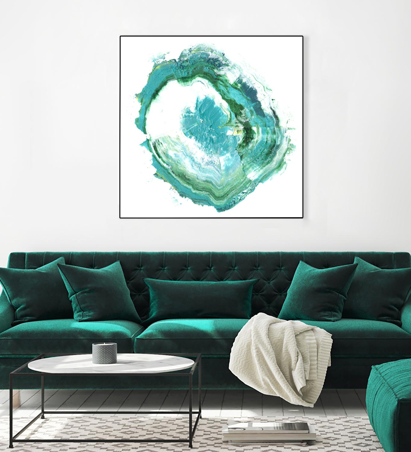 Geode Abstract II by Ethan Harper on GIANT ART - green abstract
