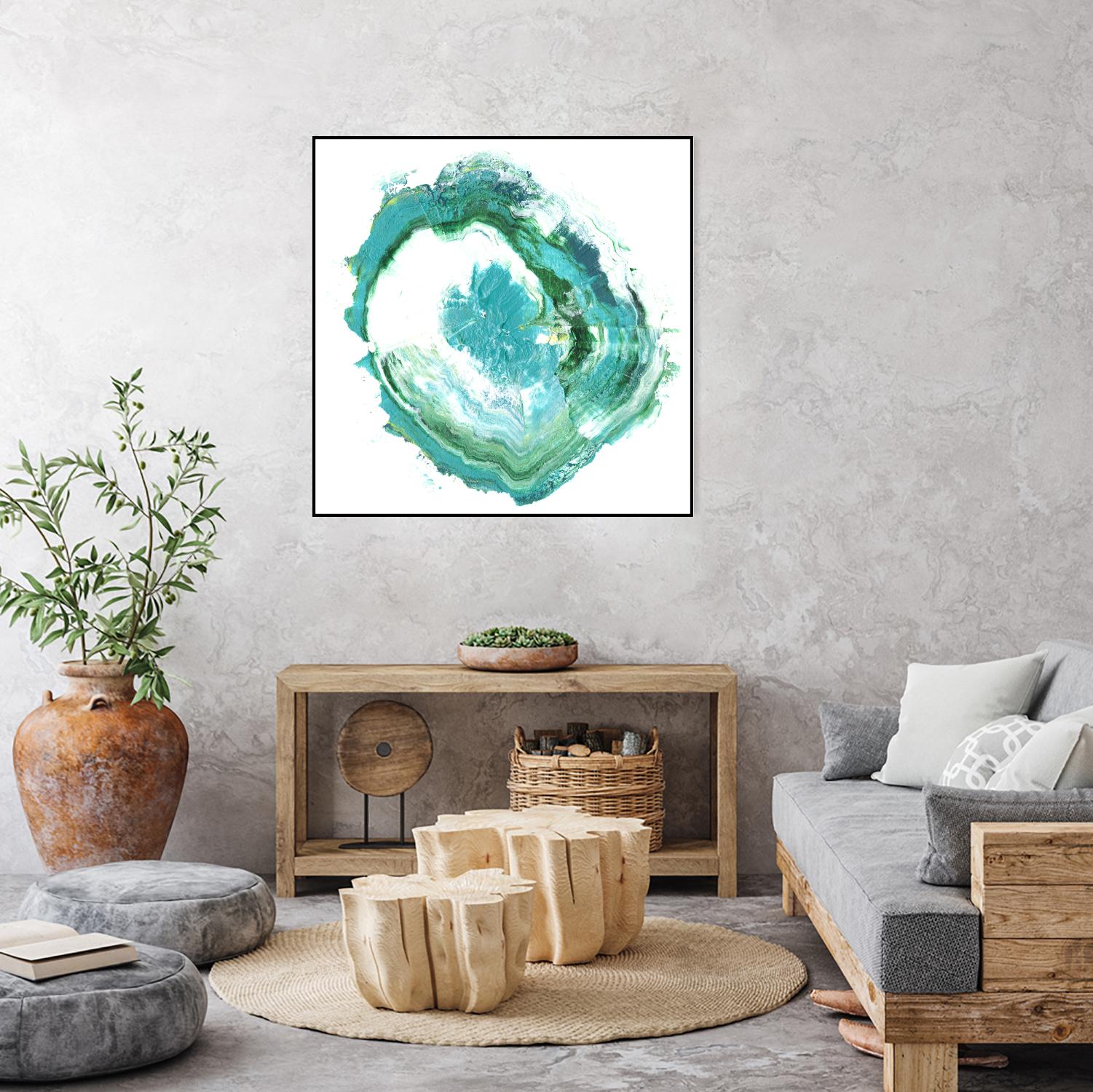 Geode Abstract II by Ethan Harper on GIANT ART - green abstract