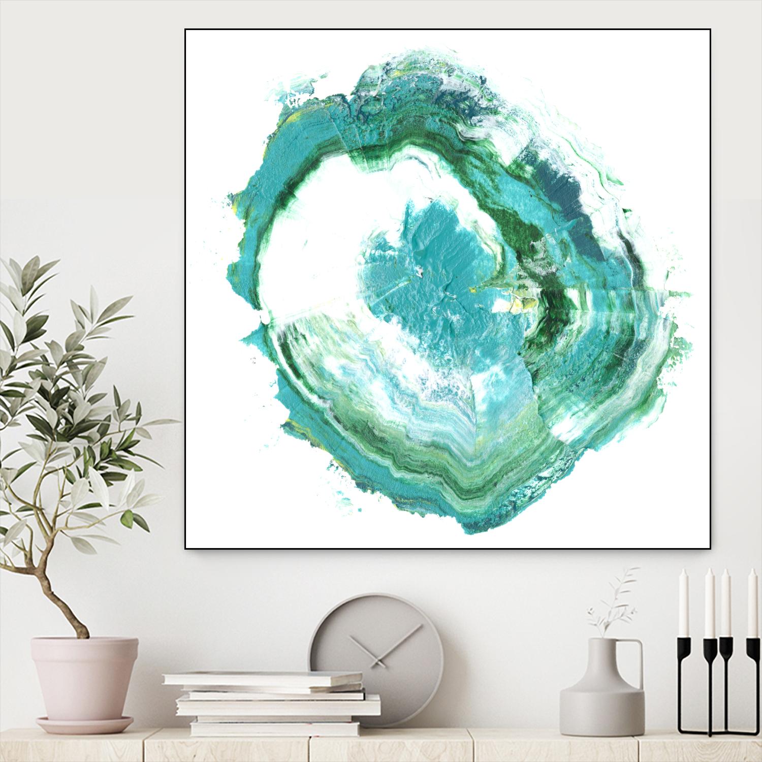 Geode Abstract II by Ethan Harper on GIANT ART - green abstract