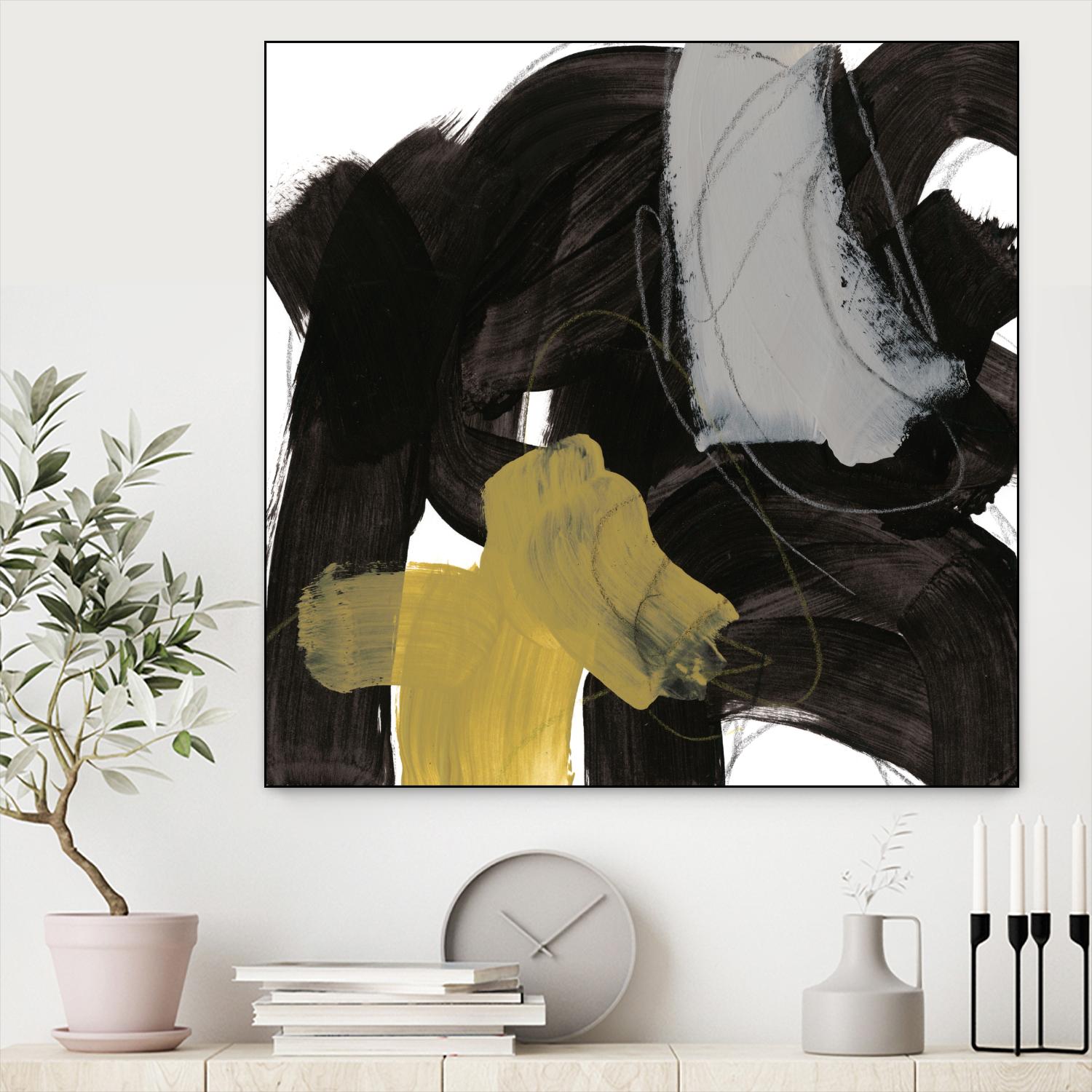 Chromatic Impulse IX by June Erica Vess on GIANT ART - yellow abstract