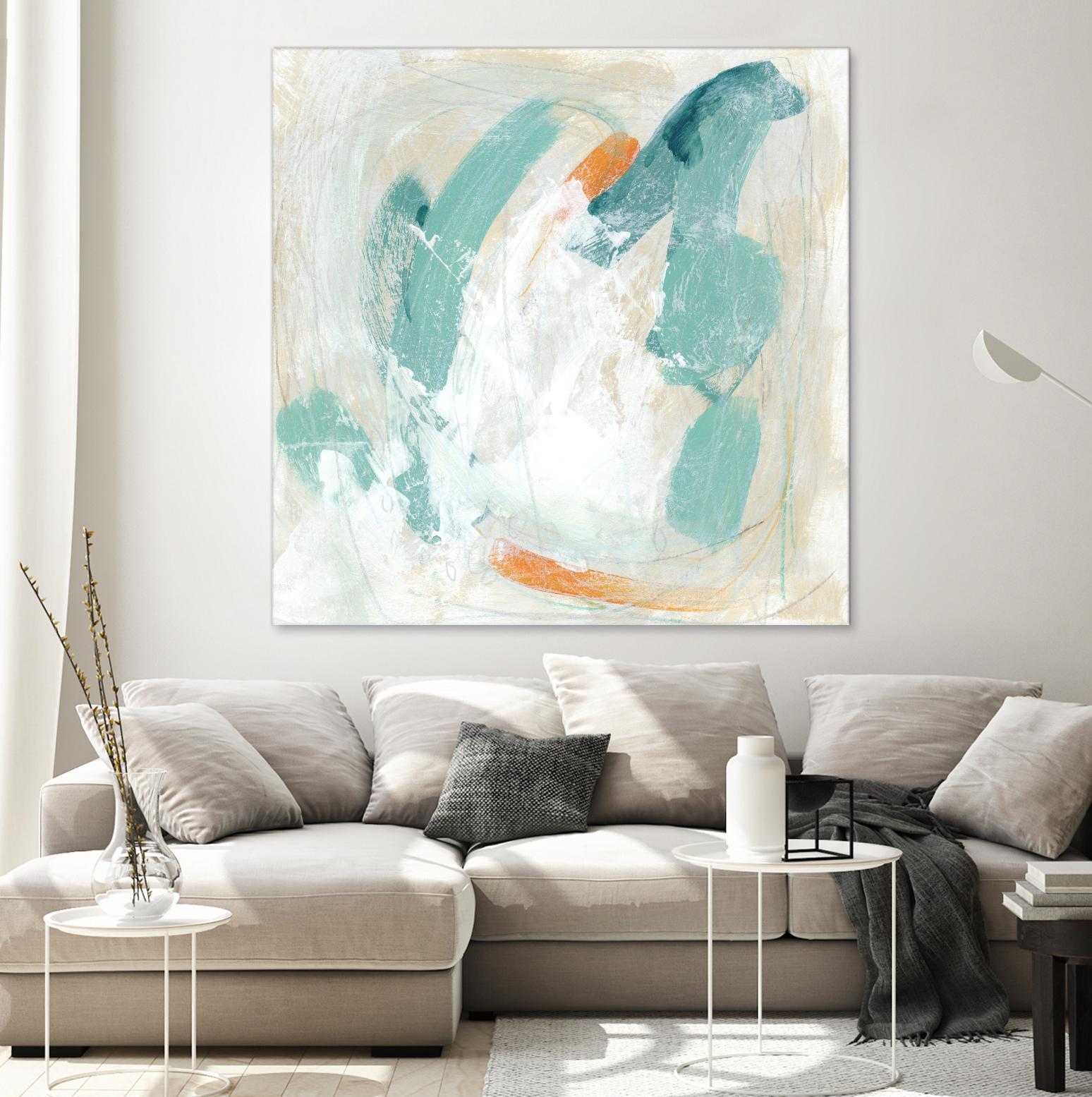 Tidal Current IV by June Erica Vess on GIANT ART - green abstract