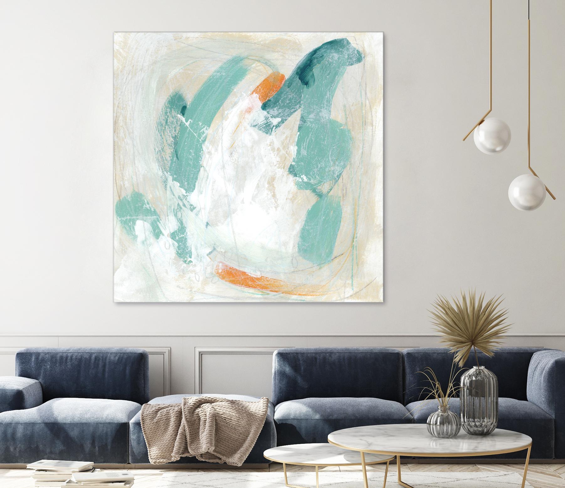 Tidal Current IV by June Erica Vess on GIANT ART - green abstract