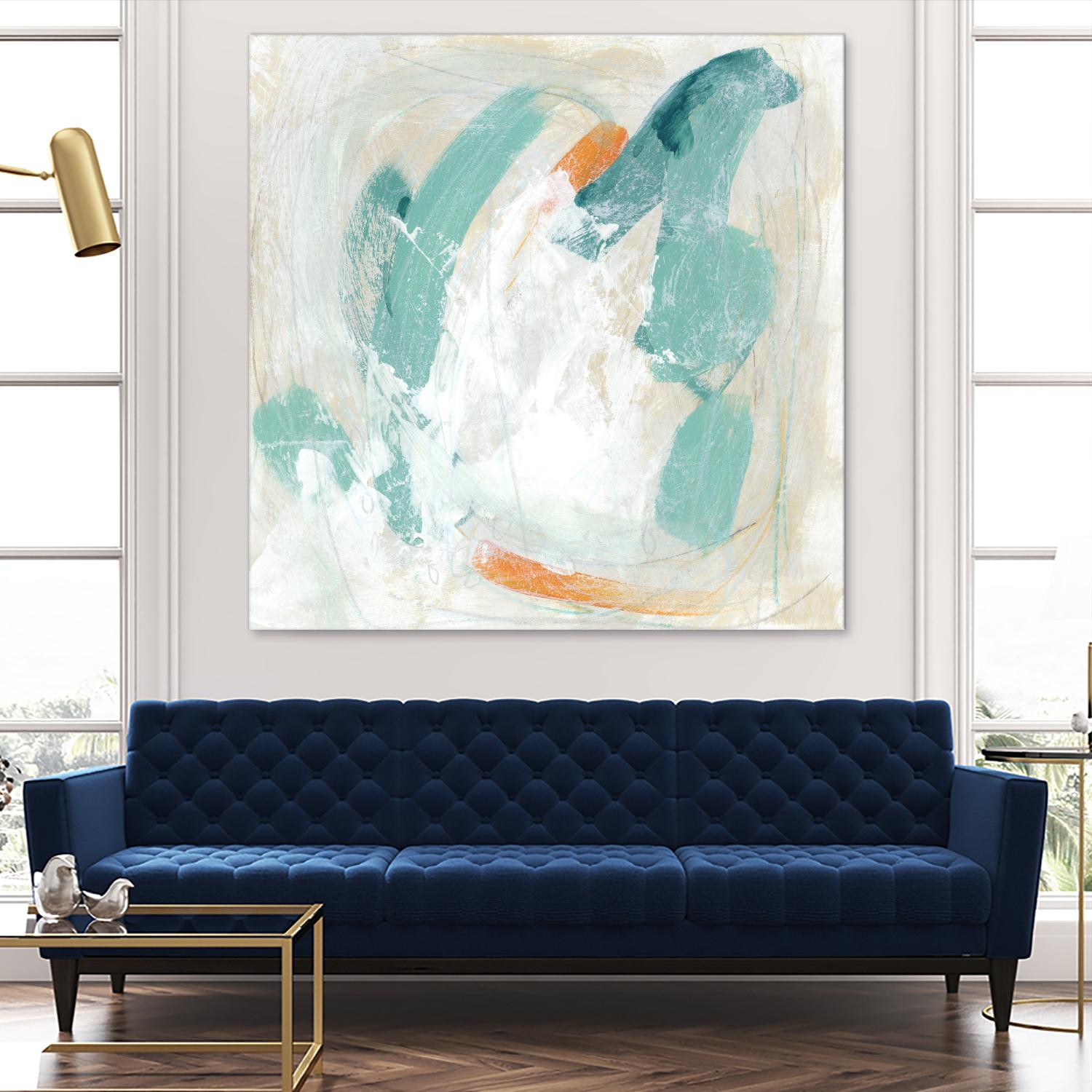 Tidal Current IV by June Erica Vess on GIANT ART - green abstract