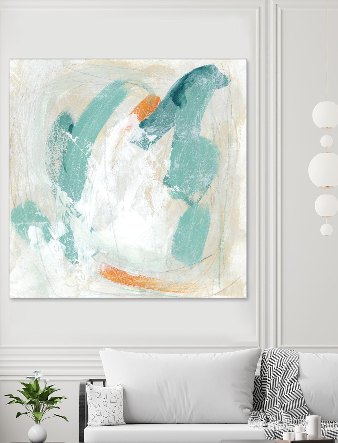 Tidal Current IV by June Erica Vess on GIANT ART - green abstract