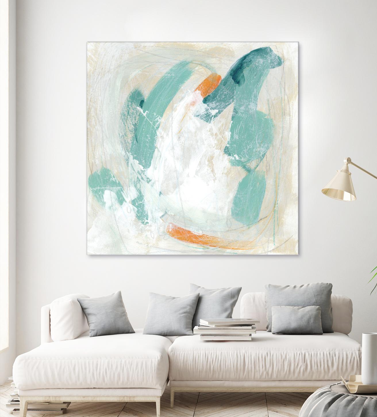 Tidal Current IV by June Erica Vess on GIANT ART - green abstract