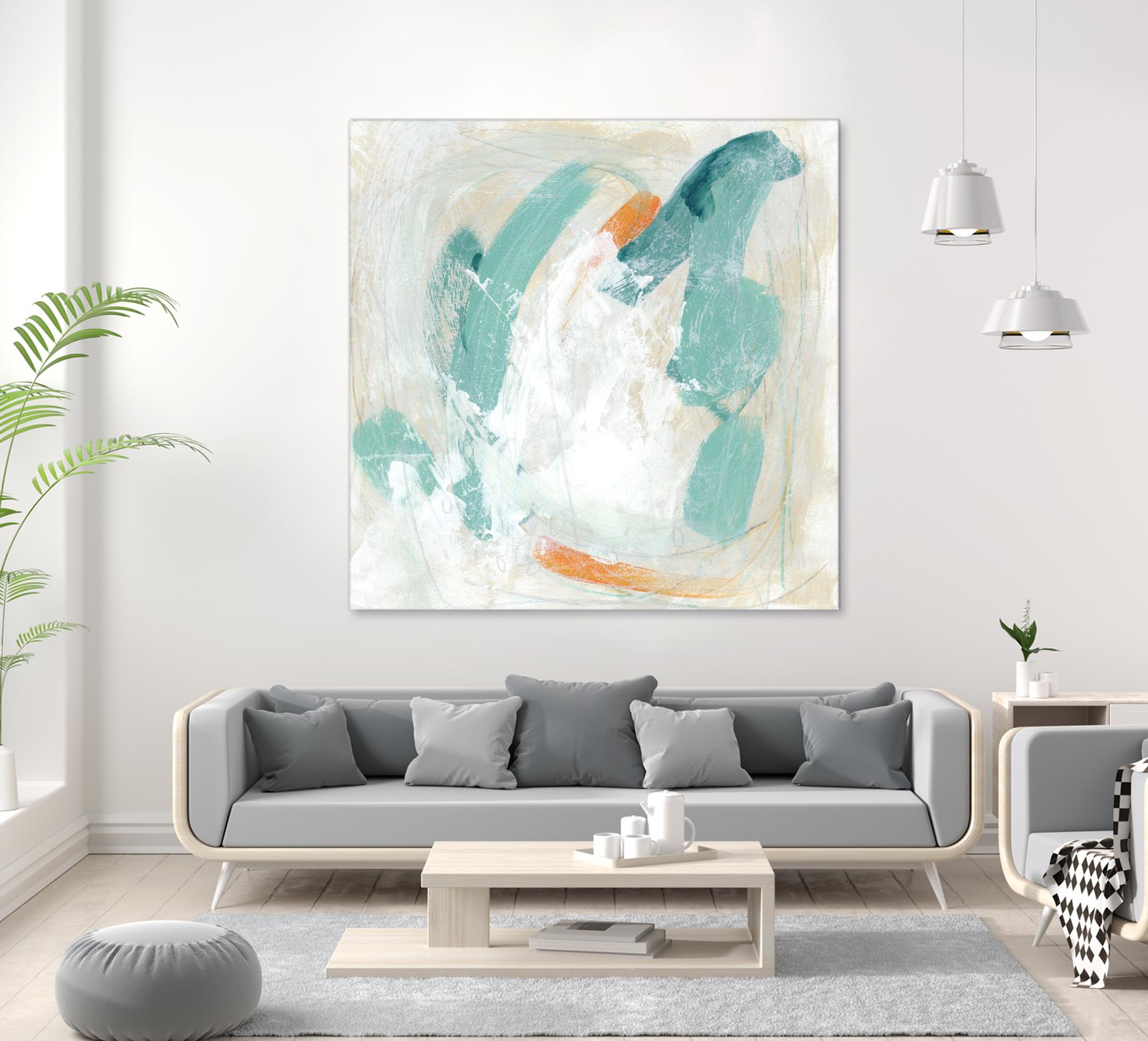 Tidal Current IV by June Erica Vess on GIANT ART - green abstract