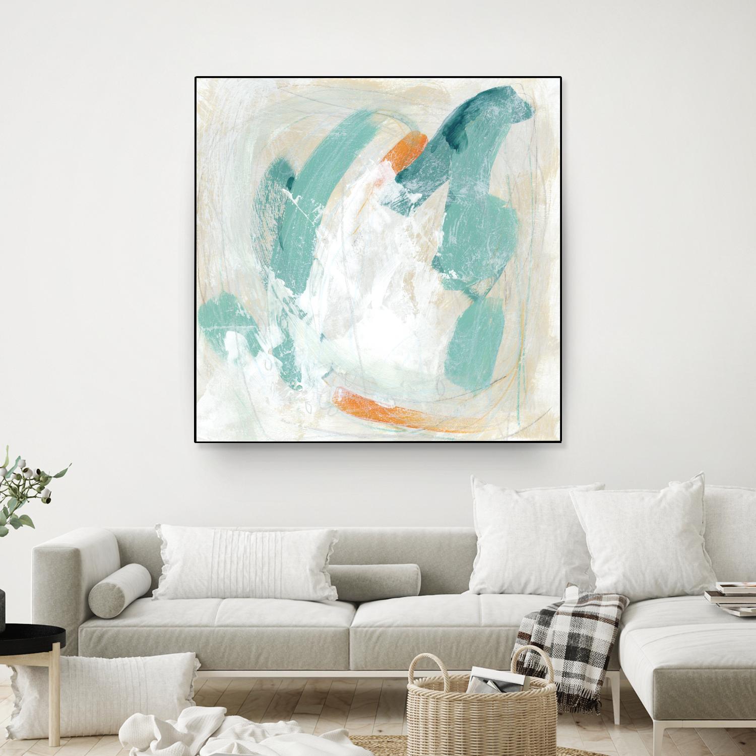 Tidal Current IV by June Erica Vess on GIANT ART - green abstract