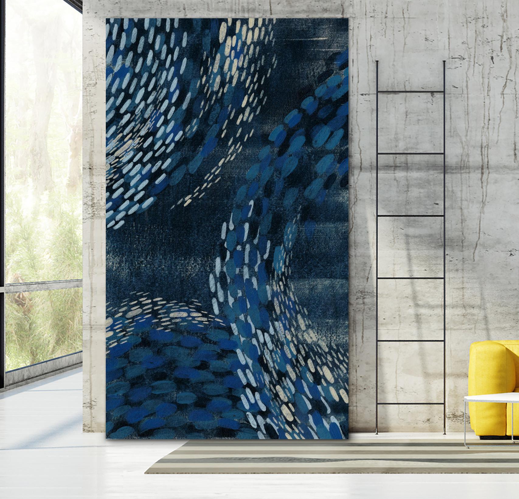 Moon Tide I by Grace Popp on GIANT ART - blue abstract