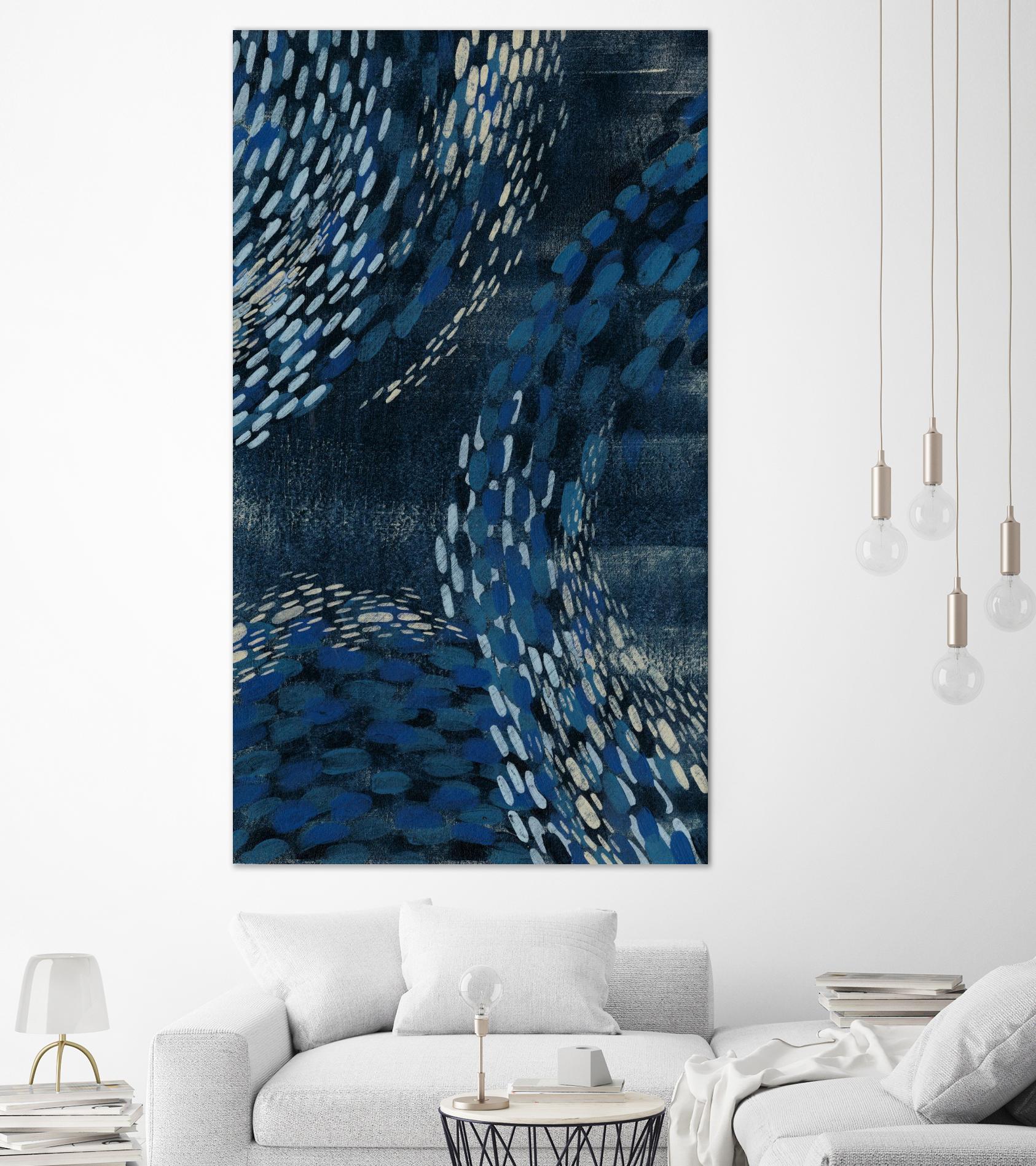 Moon Tide I by Grace Popp on GIANT ART - blue abstract