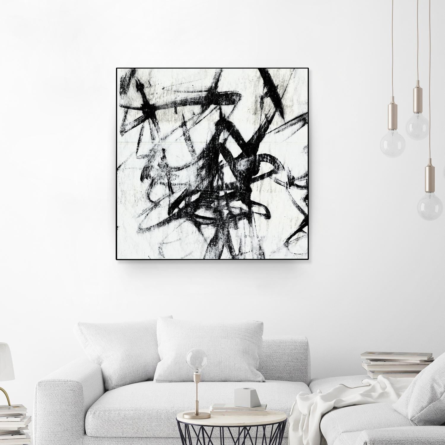 Monotype Scribble I by Jennifer Goldberger on GIANT ART - black abstract