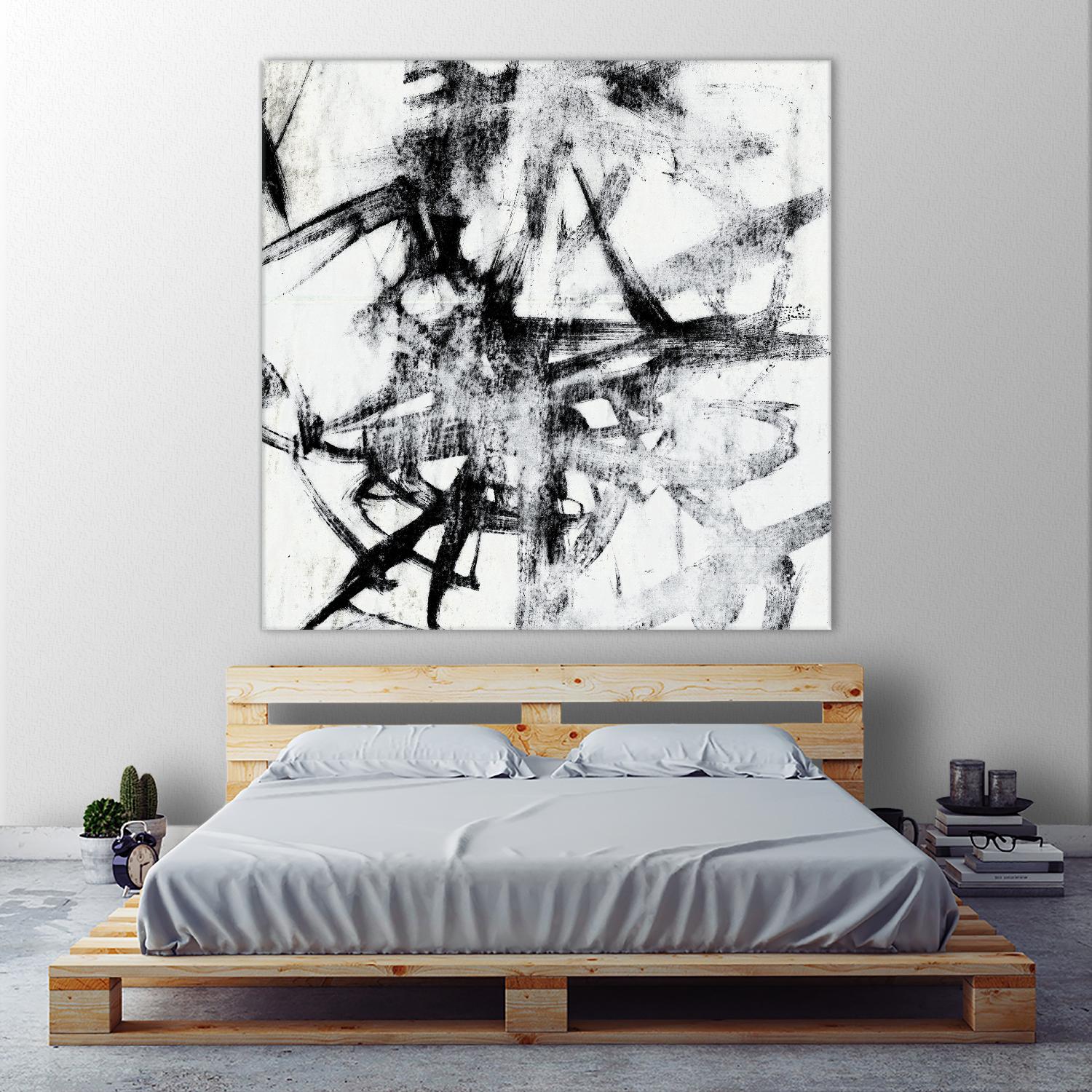 Monotype Scribble II by Jennifer Goldberger on GIANT ART - black abstract