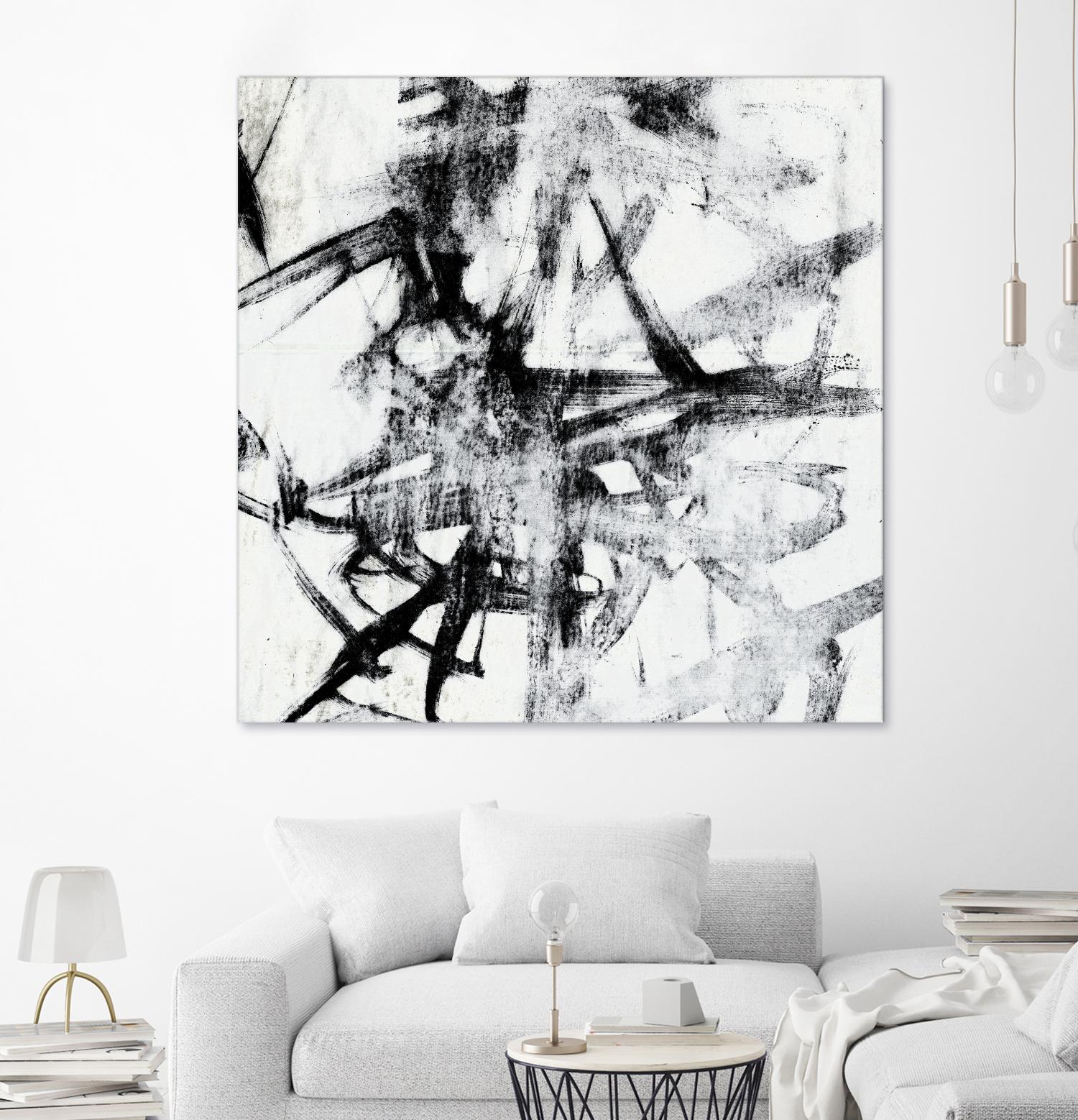 Monotype Scribble II by Jennifer Goldberger on GIANT ART - black abstract