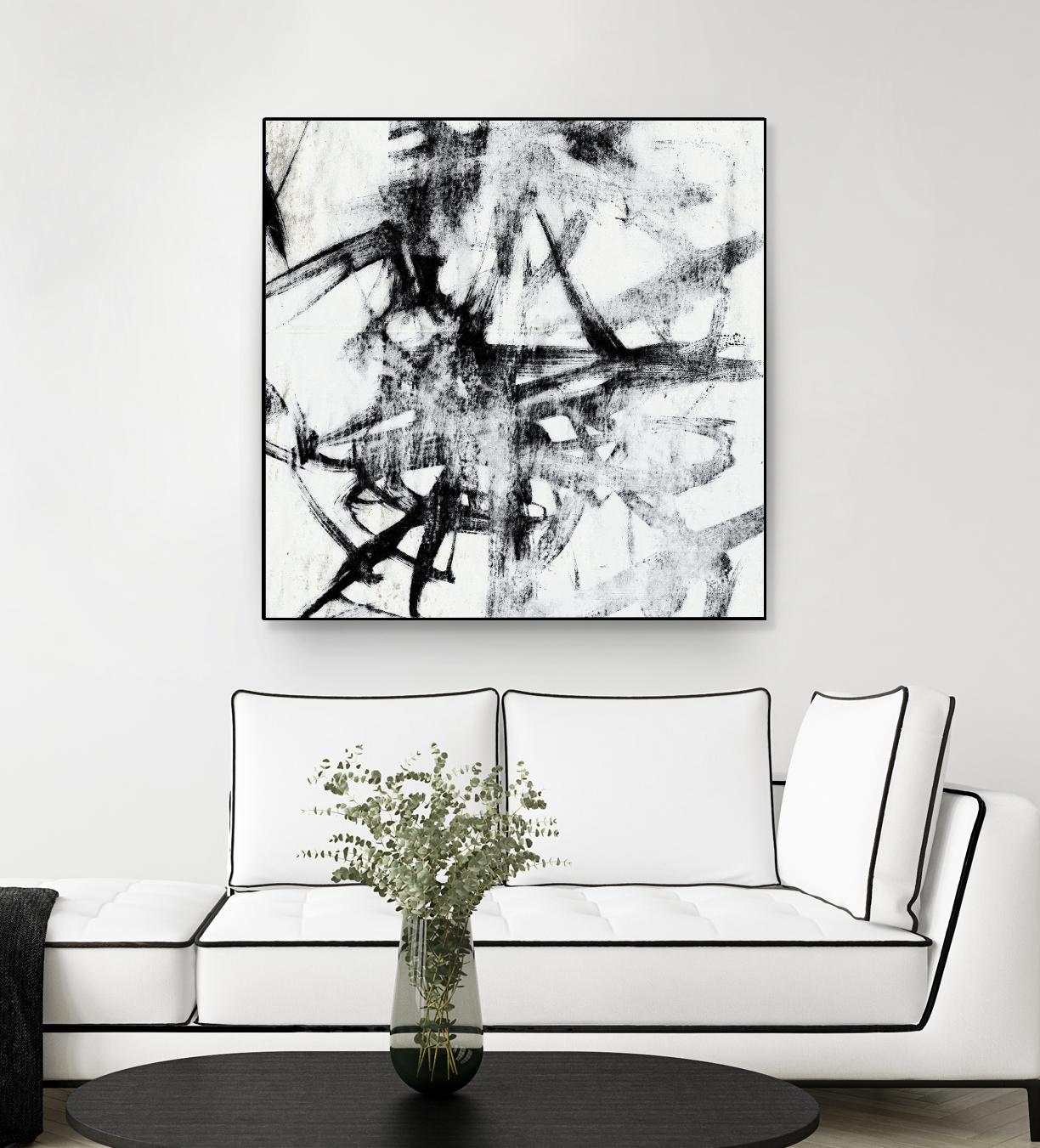 Monotype Scribble II by Jennifer Goldberger on GIANT ART - black abstract