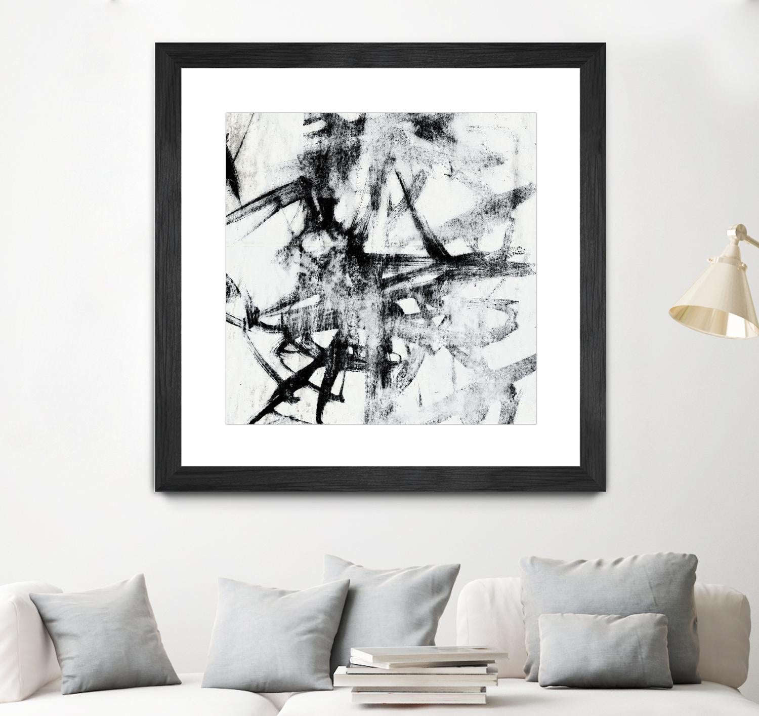Monotype Scribble II by Jennifer Goldberger on GIANT ART - black abstract